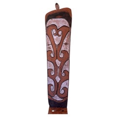 Large Asmat Carved Wood Shield, Papua New Guinea, 1970s