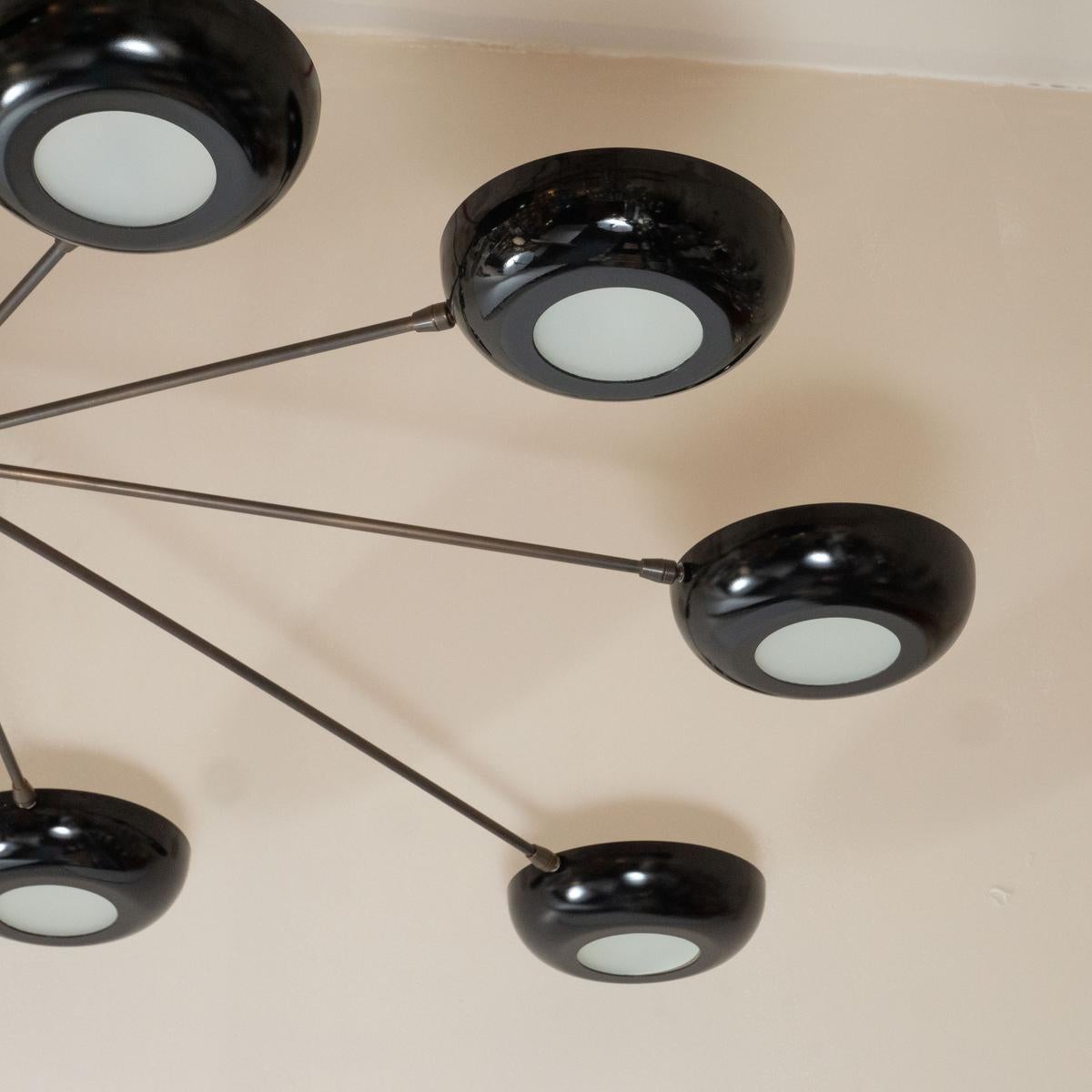 Large Asymmetrical Stilnovo Style Sputnik Chandelier For Sale 9