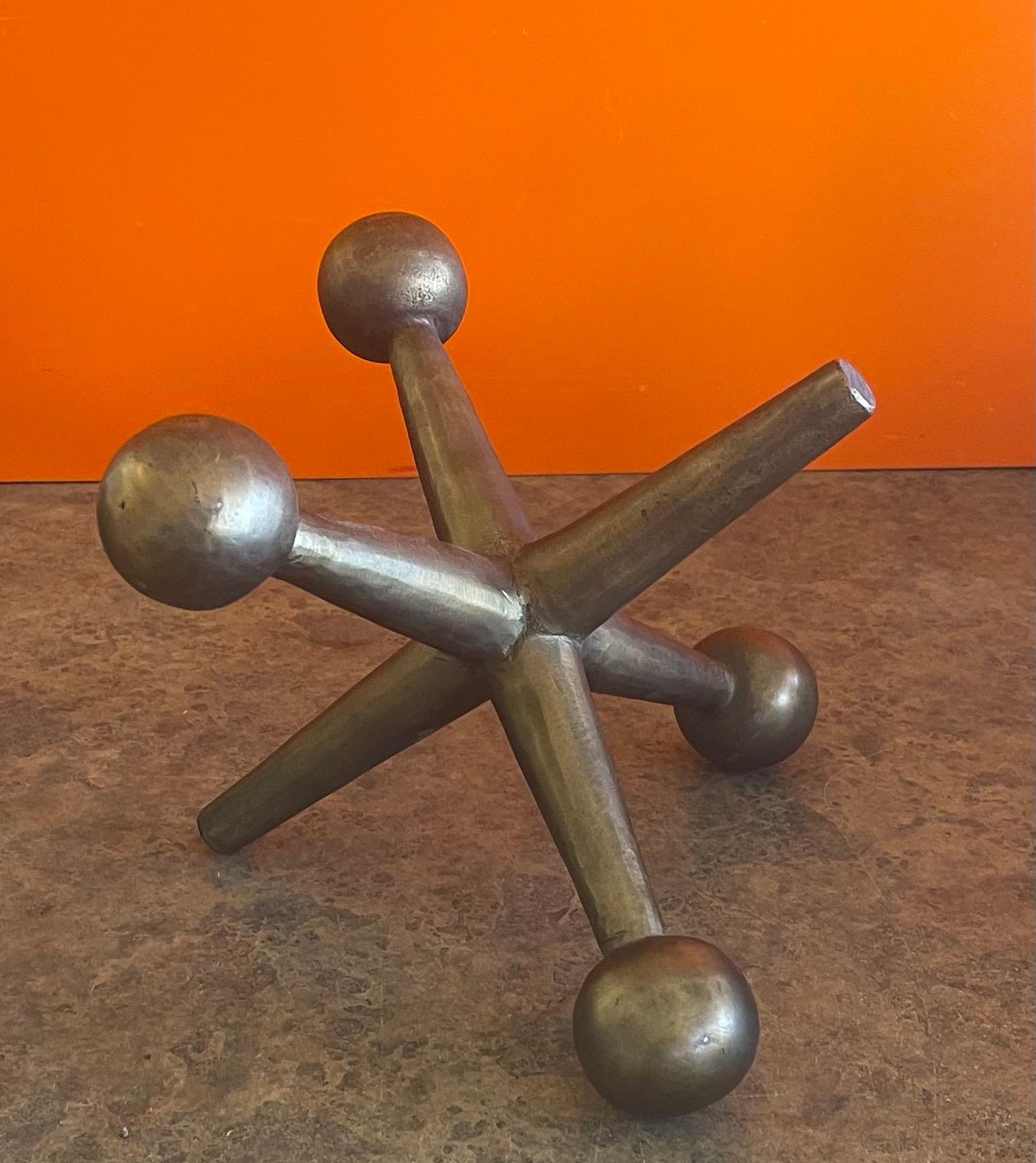 20th Century Large Atomic Jack / Jax Bookend or Doorstop in the Style of Bill Curry For Sale