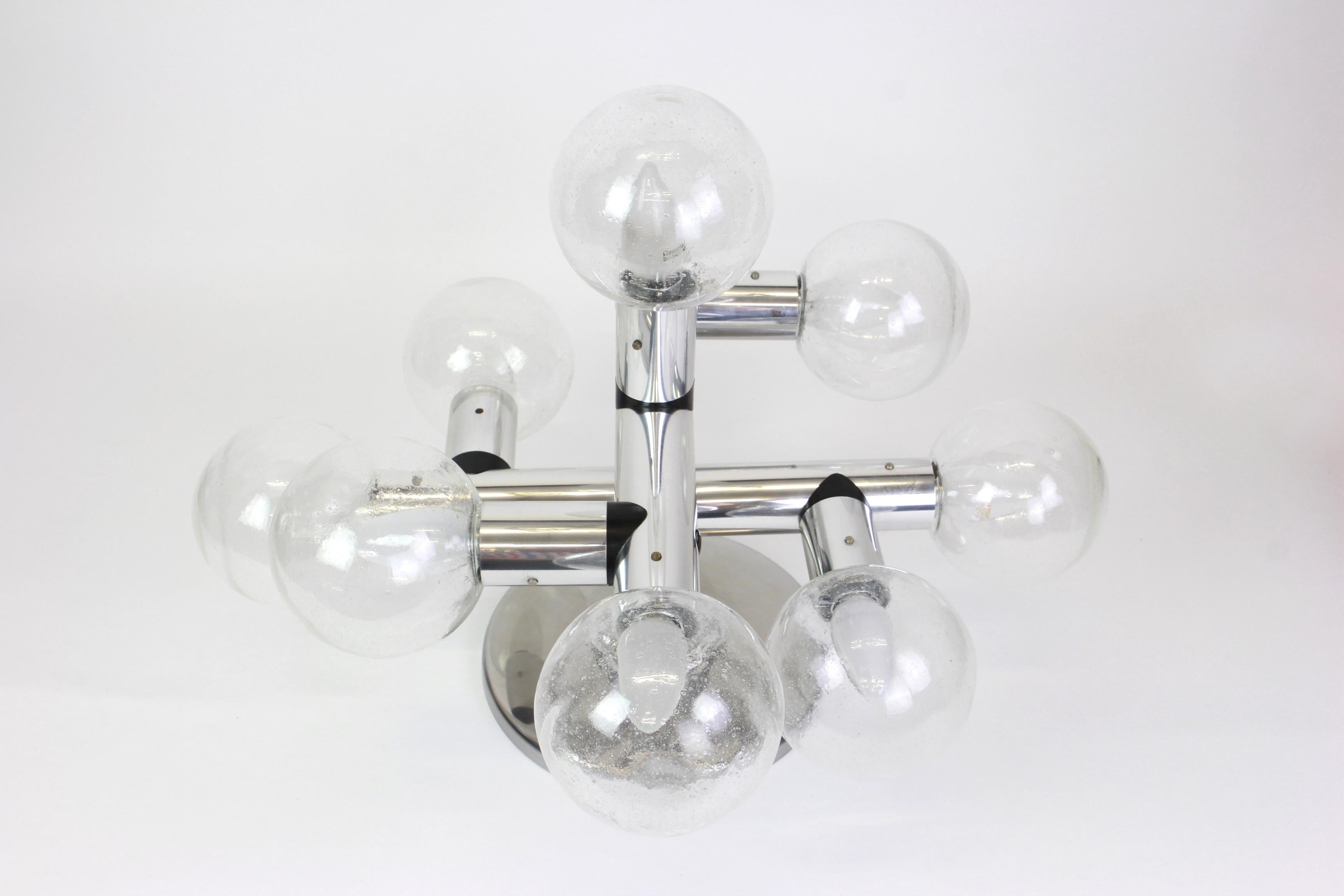 Large Atomic Space Age Sputnik Light Fixture by Kalmar, Austria, 1970s 1