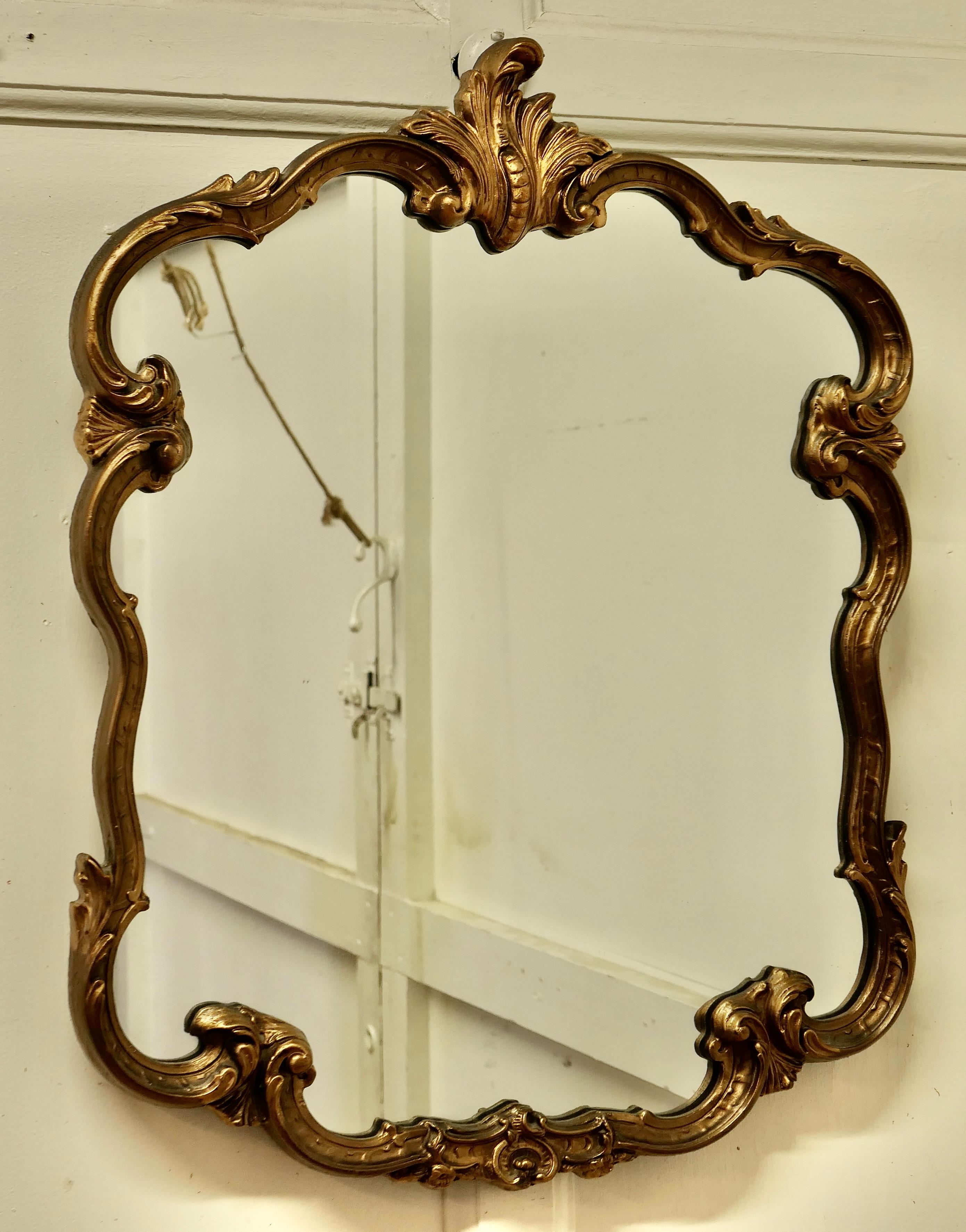 Giltwood Large Atsonea Rococo Style Gilt Wall Mirror