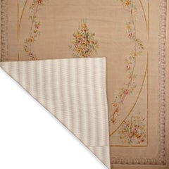Large Aubusson Carpet with Floral and Musical Motifs