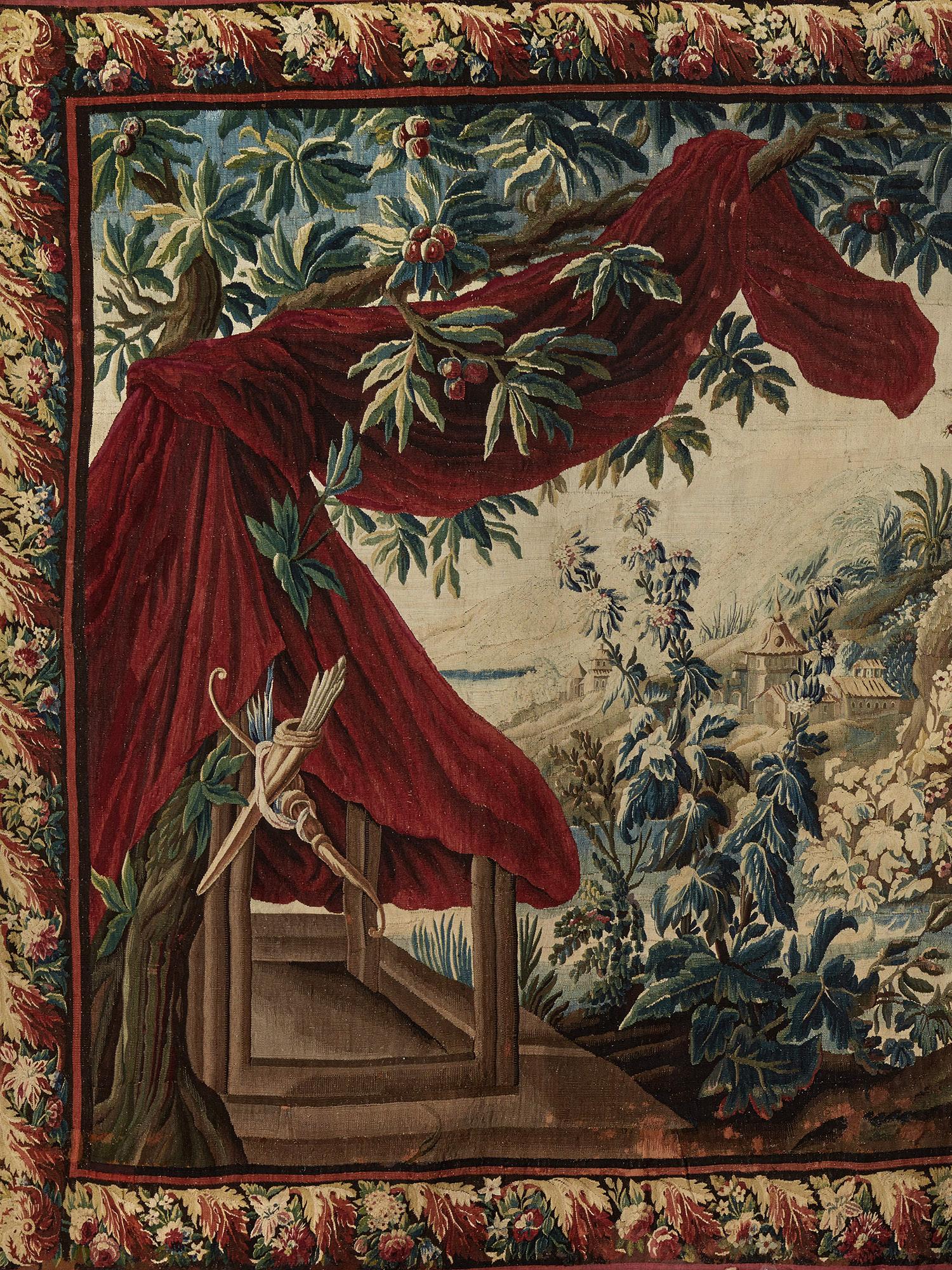 Baroque Large Aubusson Tapestry, 1740 Gobelin For Sale