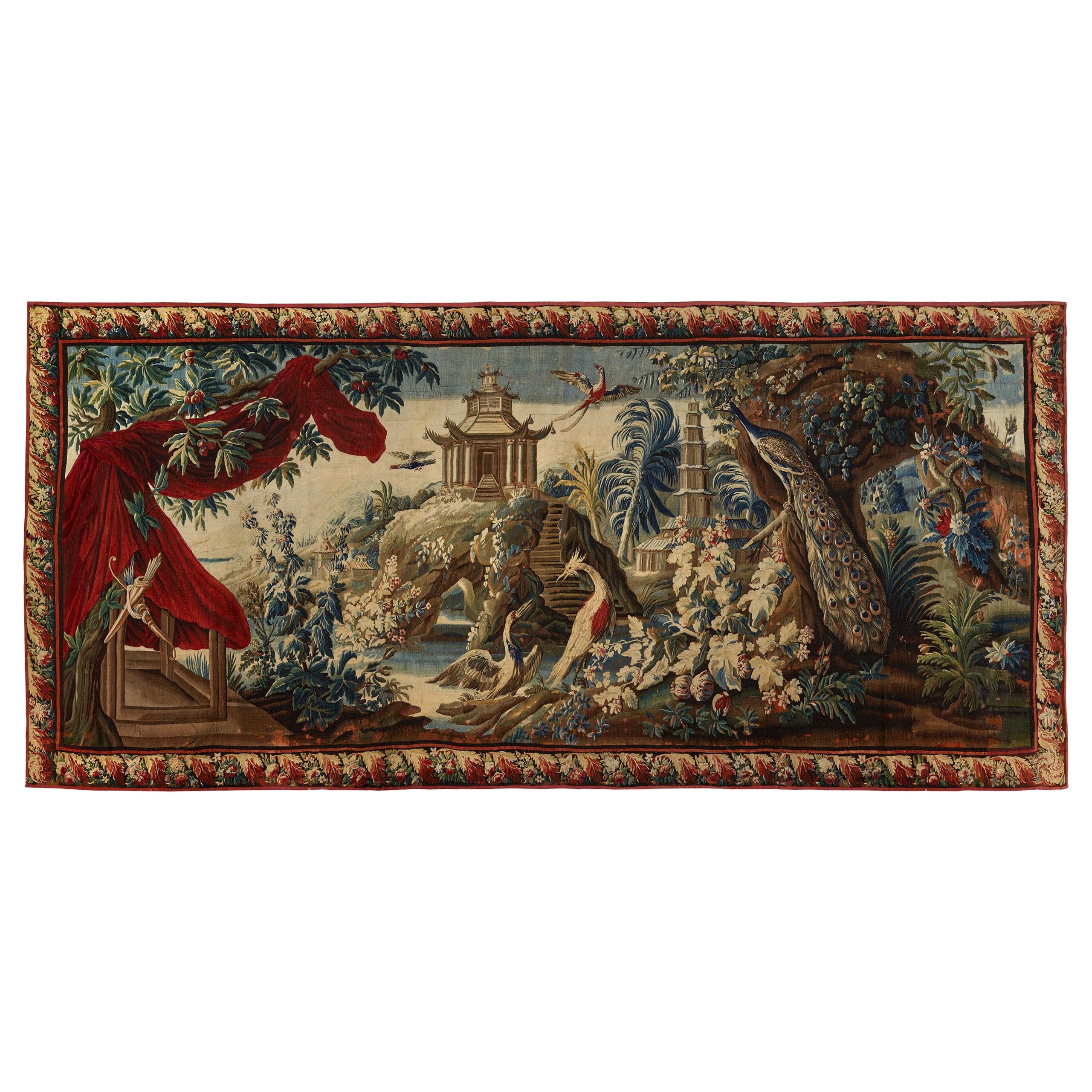 Large Aubusson Tapestry, 1740 Gobelin For Sale