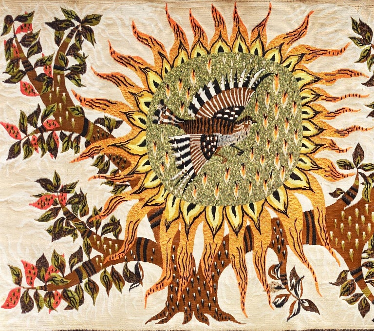 Large Gobelin Bestiaire Aubusson Tapestry by Robert Four, Paris