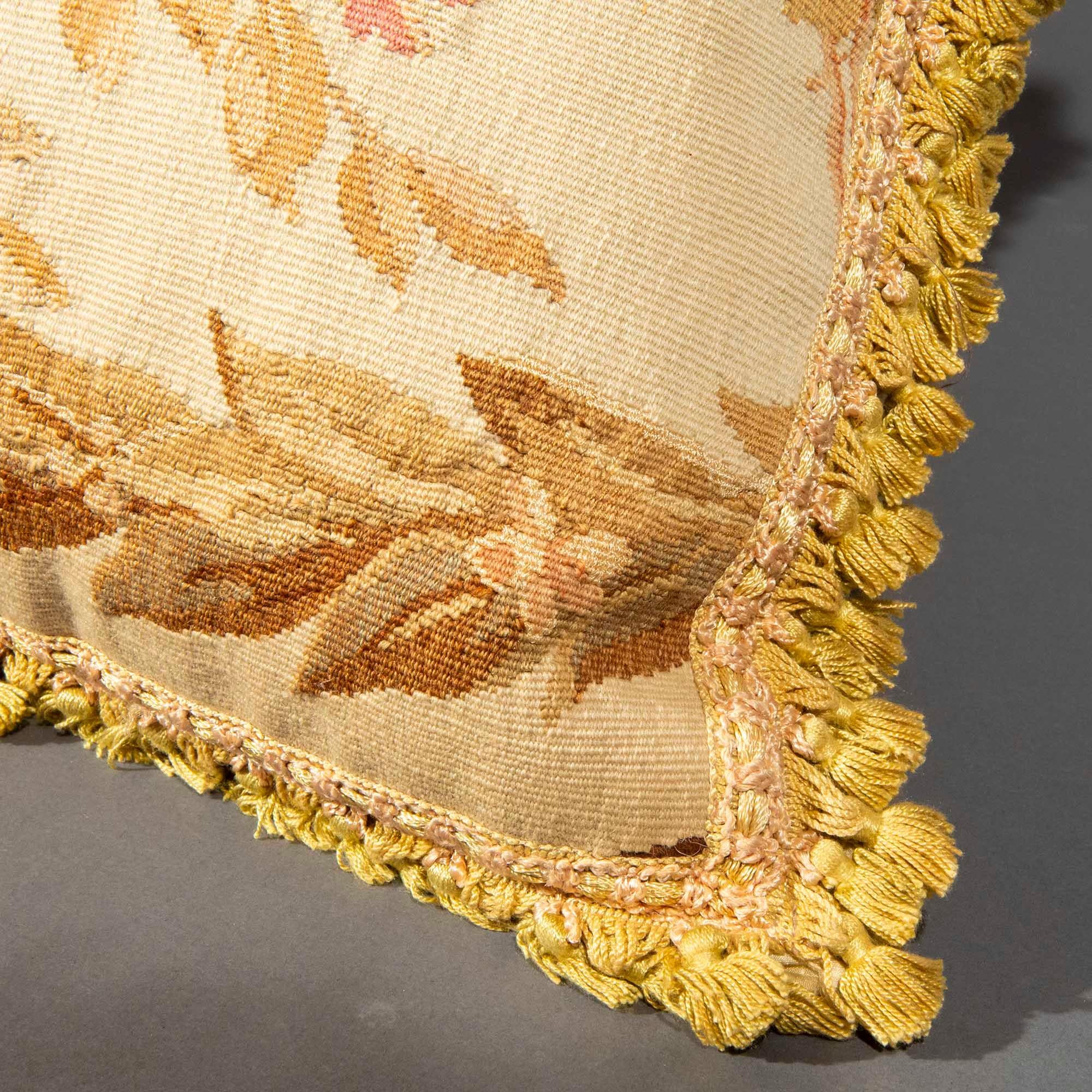 Large Aubusson Tapestry Pillow or Cushion, 18th Century 2