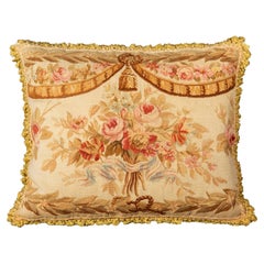 Large Aubusson Tapestry Pillow or Cushion, 18th Century