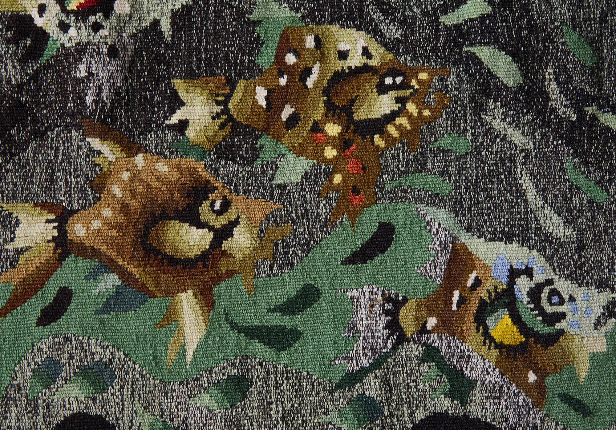 Gran tapiz de lana de Aubusson 