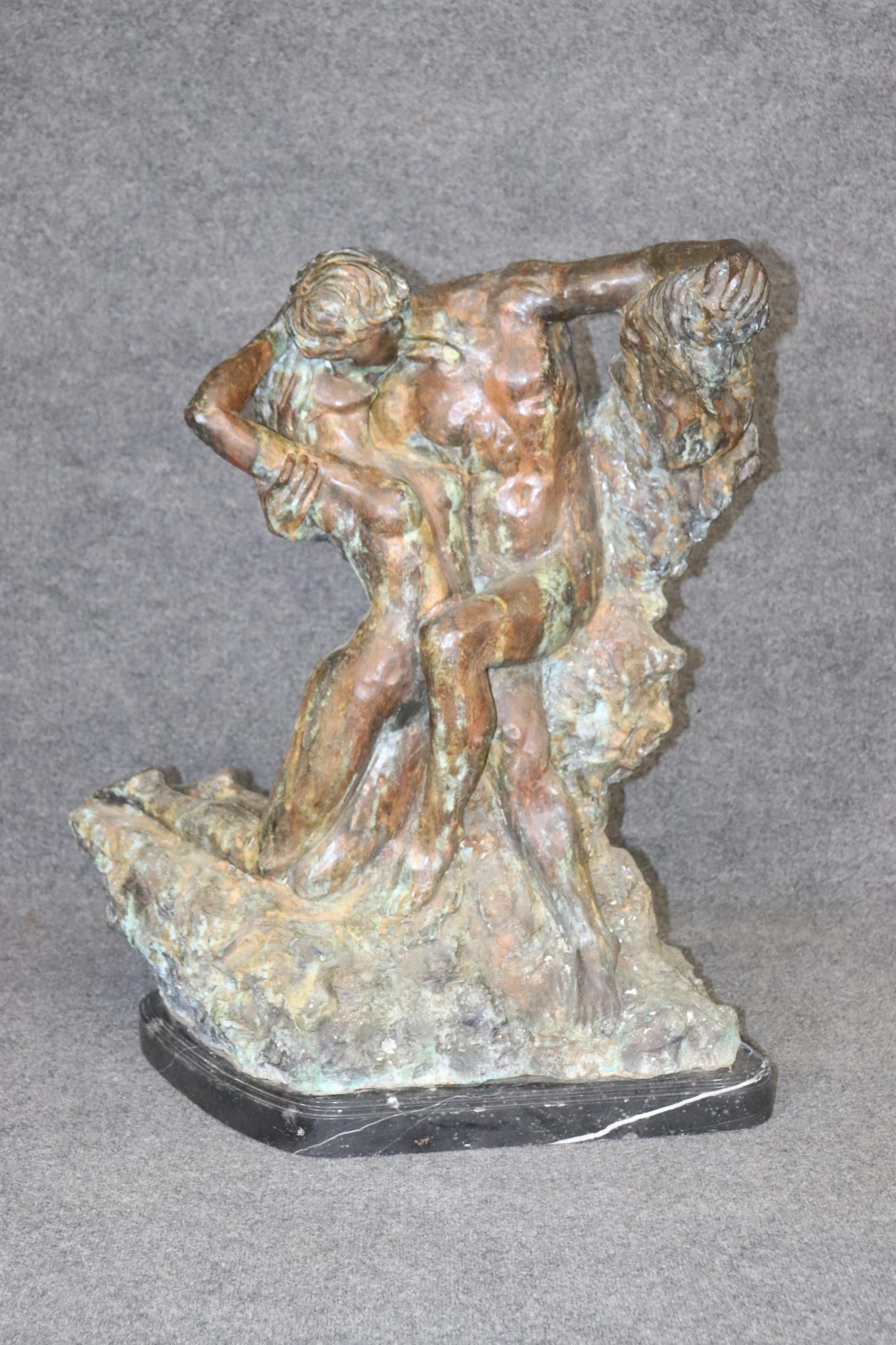 Große Auguste Rodin-Bronze von „Der Kuss“ Spätes genaues Exemplar des Originals (Barock) im Angebot