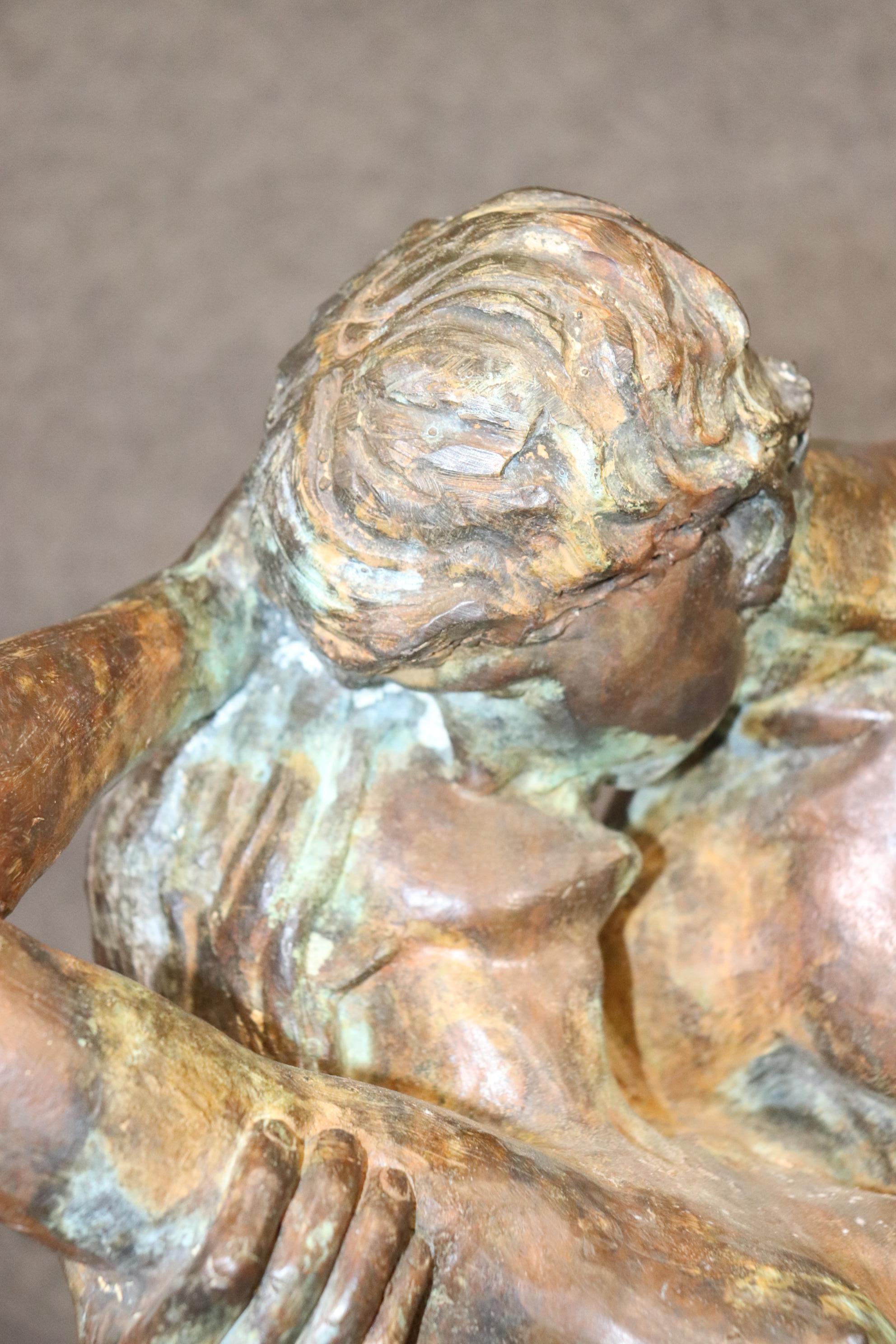 Große Auguste Rodin-Bronze von „Der Kuss“ Spätes genaues Exemplar des Originals im Angebot 3
