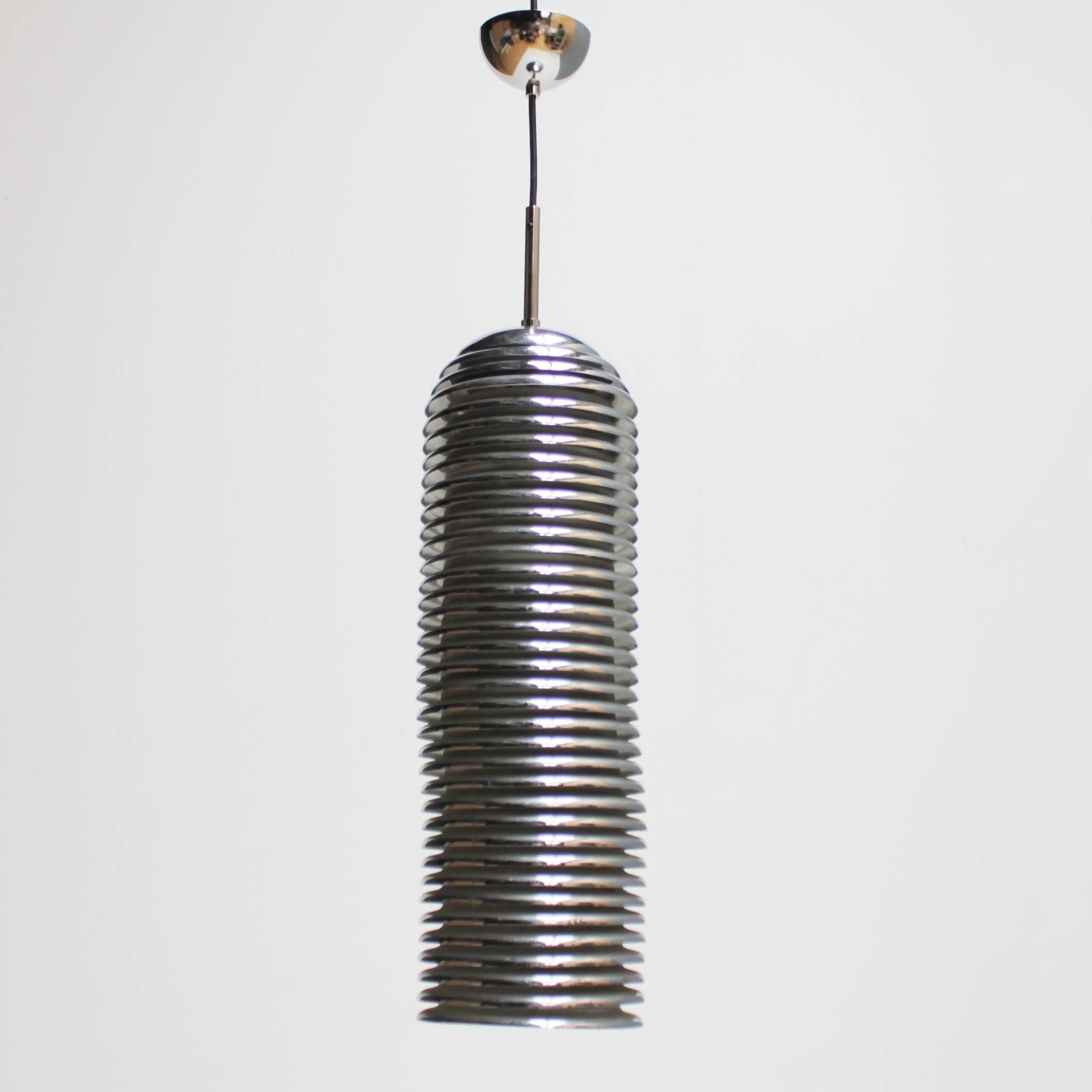 Large chromium plated pendant by Kazuo Motozawa for Staff Leuchten, Germany.
Founded in 1923, Yamagiwa has become a leading Japanese manufacturer of innovative and sophisticated lighting fixtures. Over the last decades the company employed several