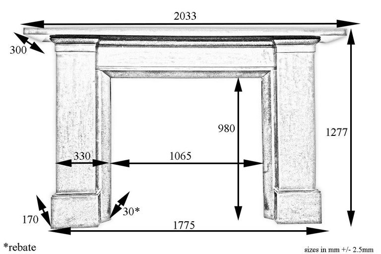 Large Austere Restored Antique Victorian Black Marble Fireplace Surround at 1stDibs