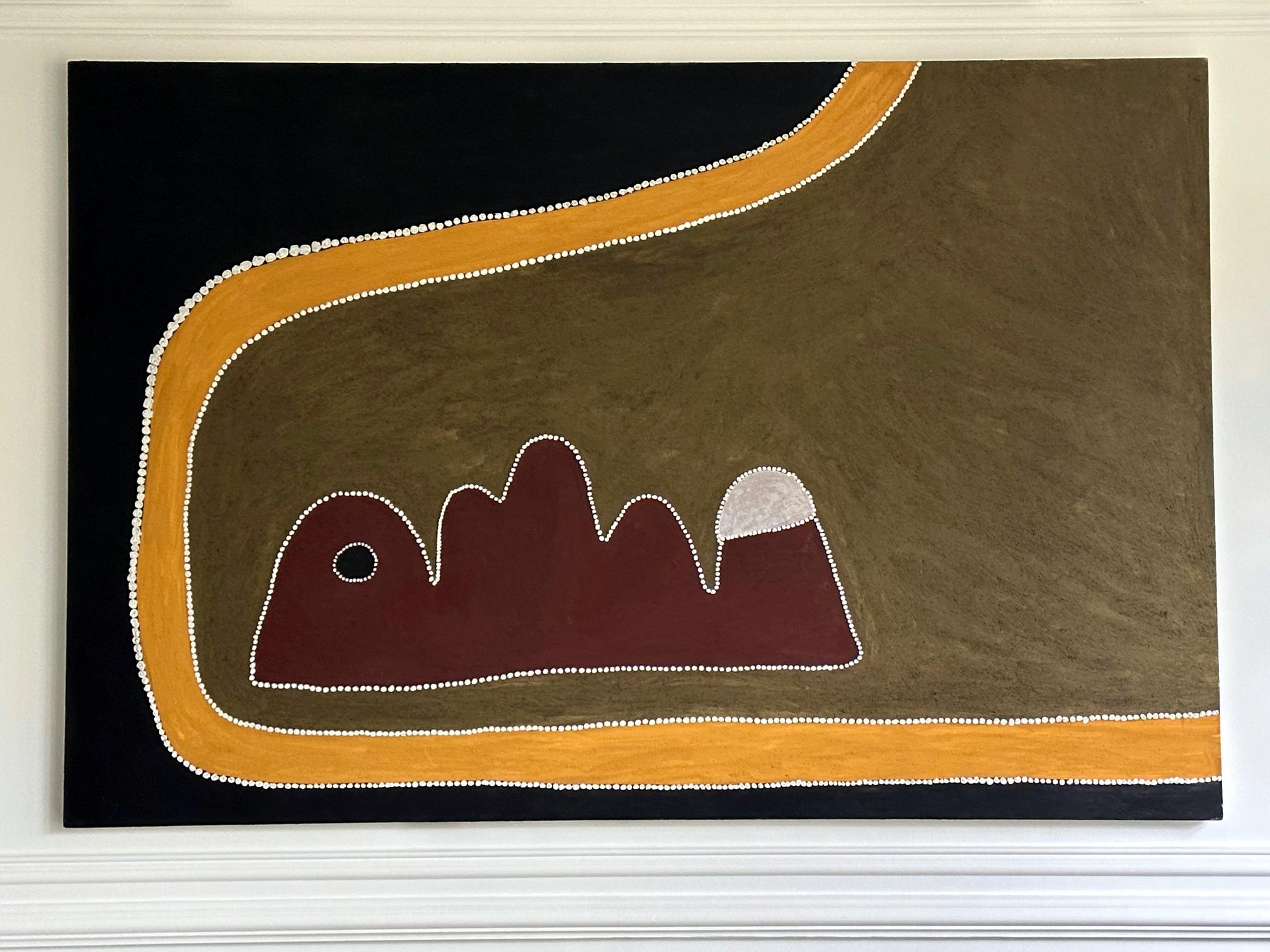 Modern Large Australian Aboriginal Painting by Mabel Juli  For Sale