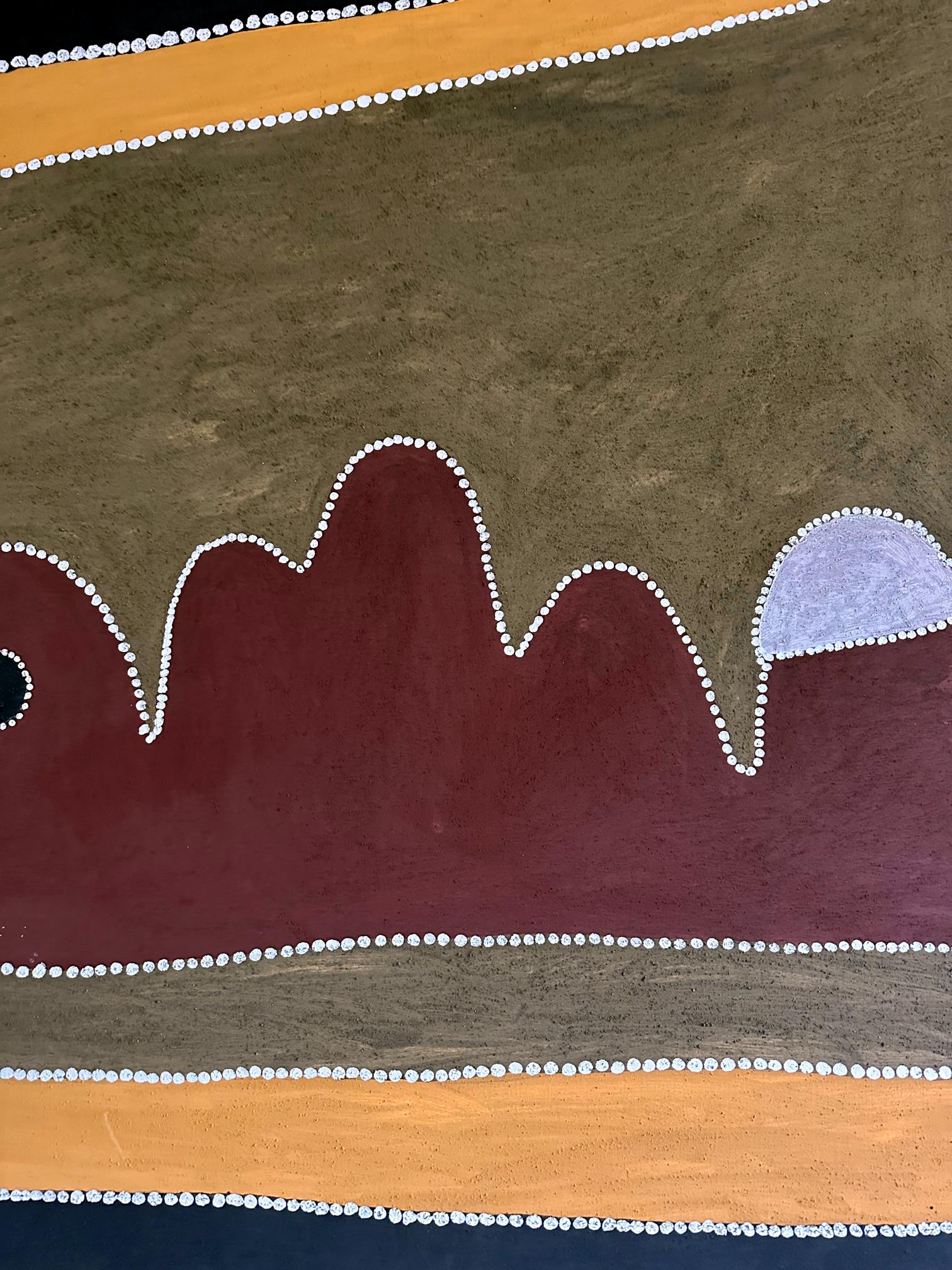 Late 20th Century Large Australian Aboriginal Painting by Mabel Juli  For Sale