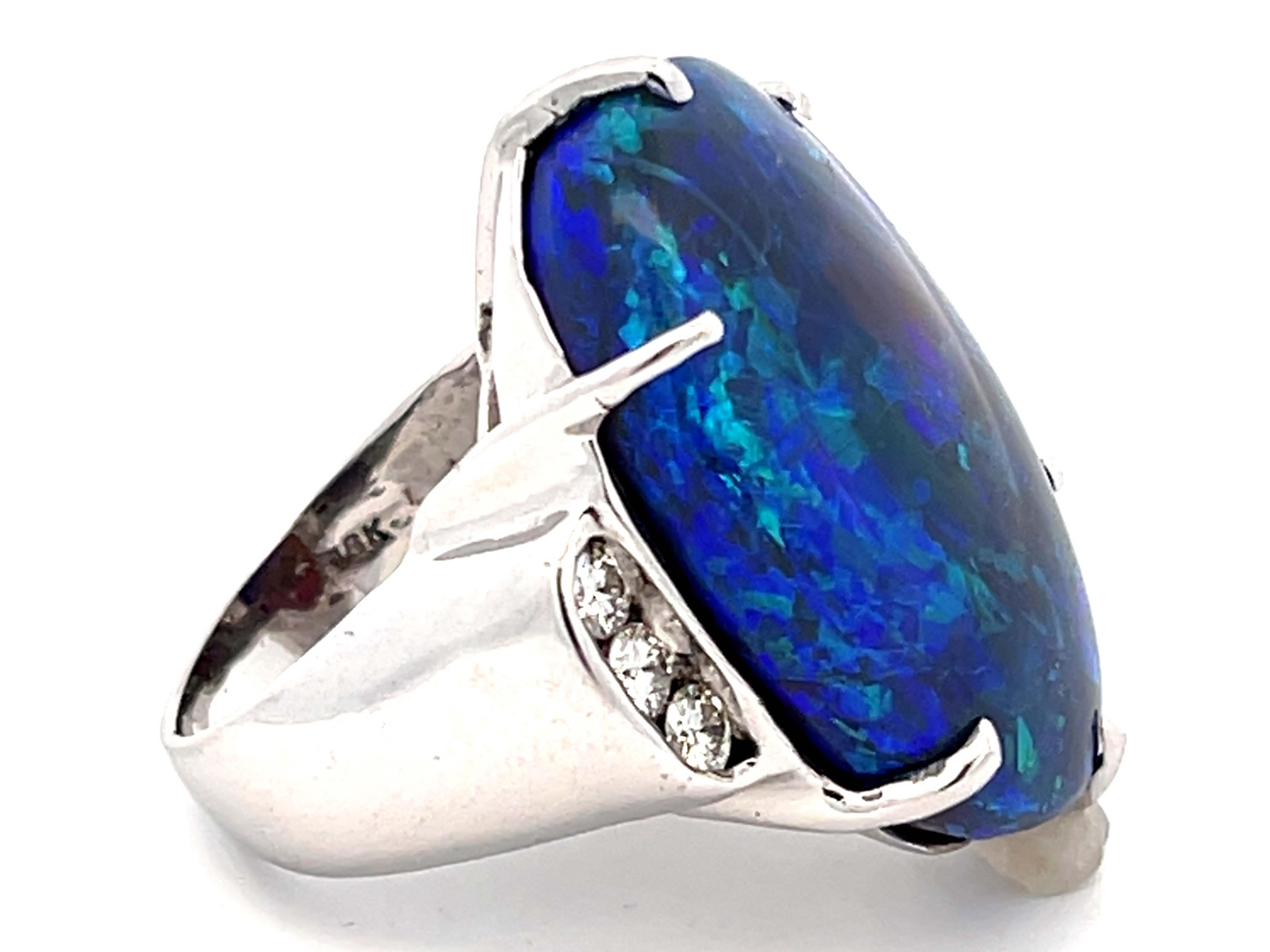 large black opal ring