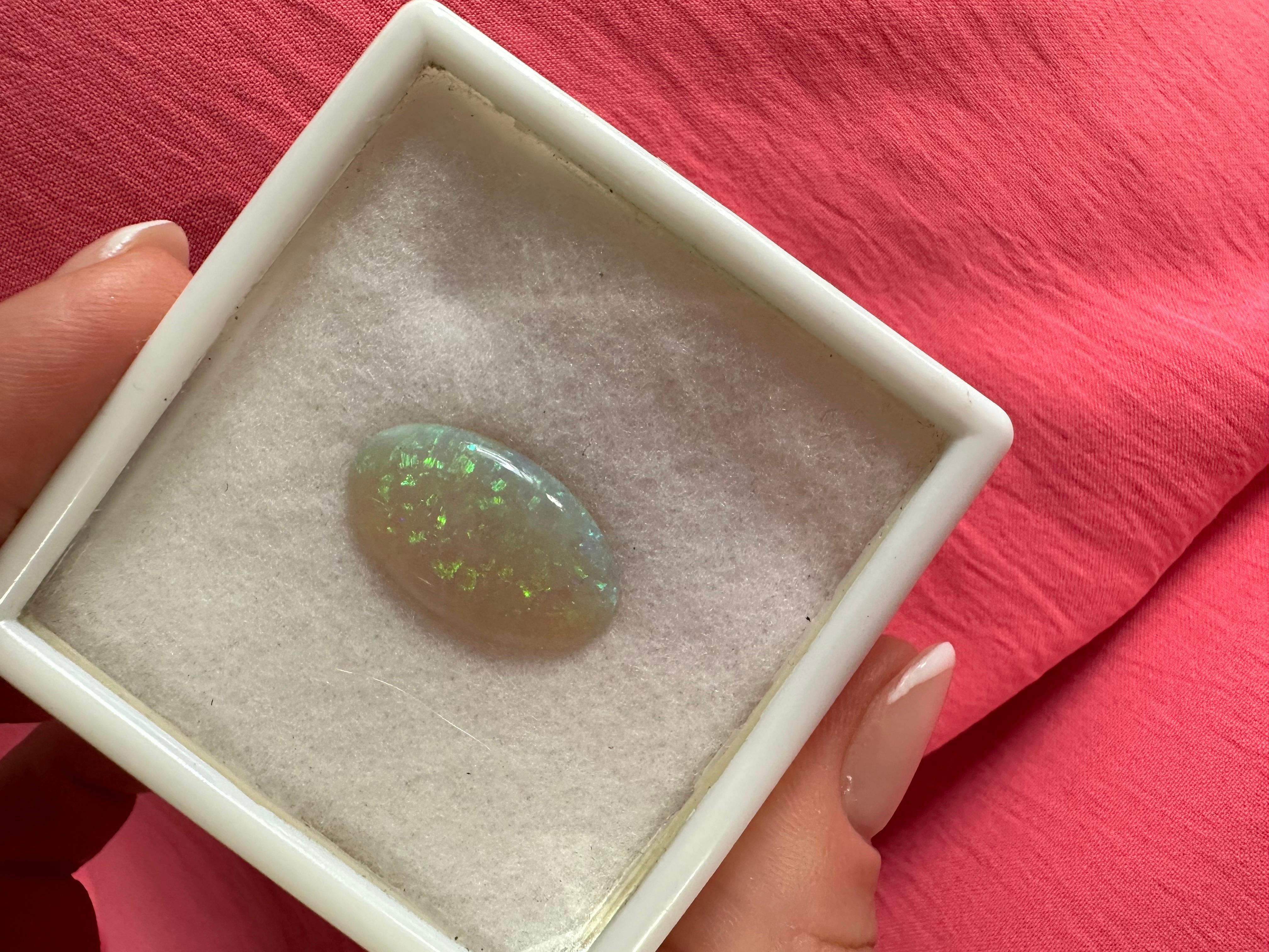Oval Cut Large Australian Opal Stunning rainbow sparkle For Sale