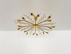 Large Austrian Brass Chandelier by Rupert Nikoll