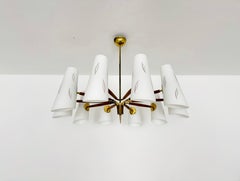 Großer österreichischer messinglüster von Rupert Nikoll