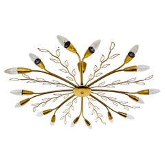 Large Austrian Brass Chandelier by Rupert Nikoll