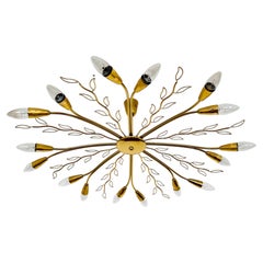 Large Austrian Brass Chandelier by Rupert Nikoll