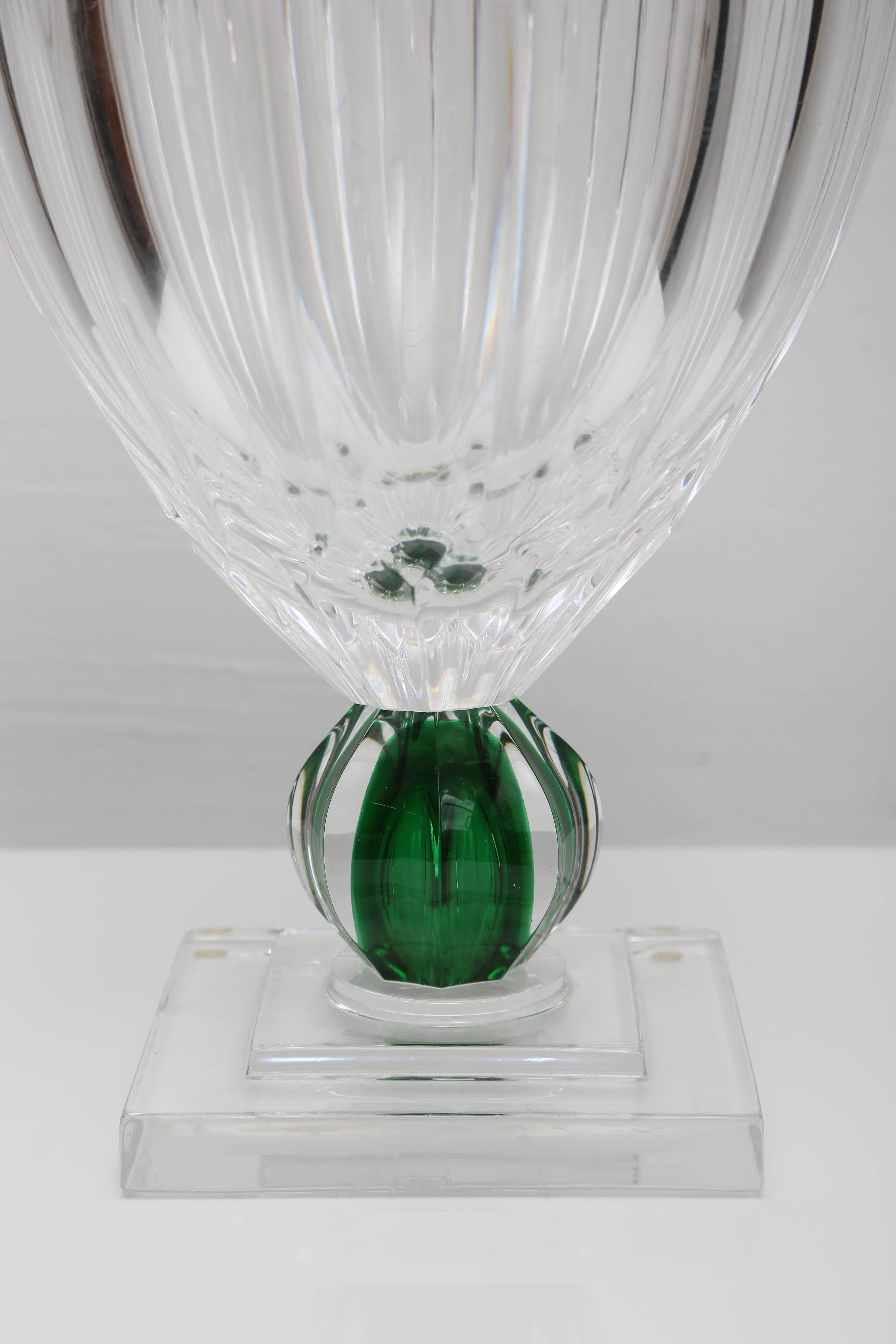 large crystal vase
