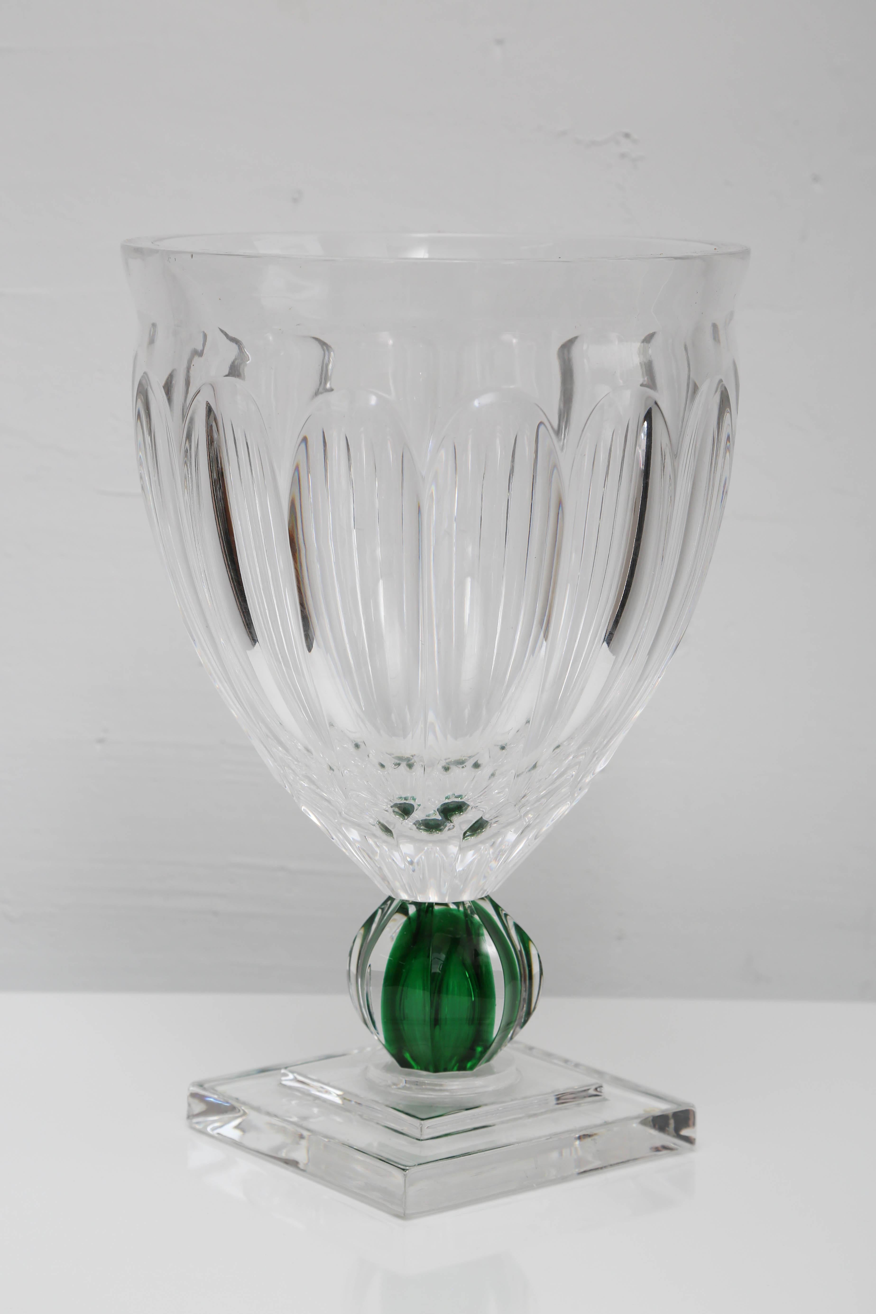 Early 20th Century Large Austrian Crystal Vase, Austria, 1920