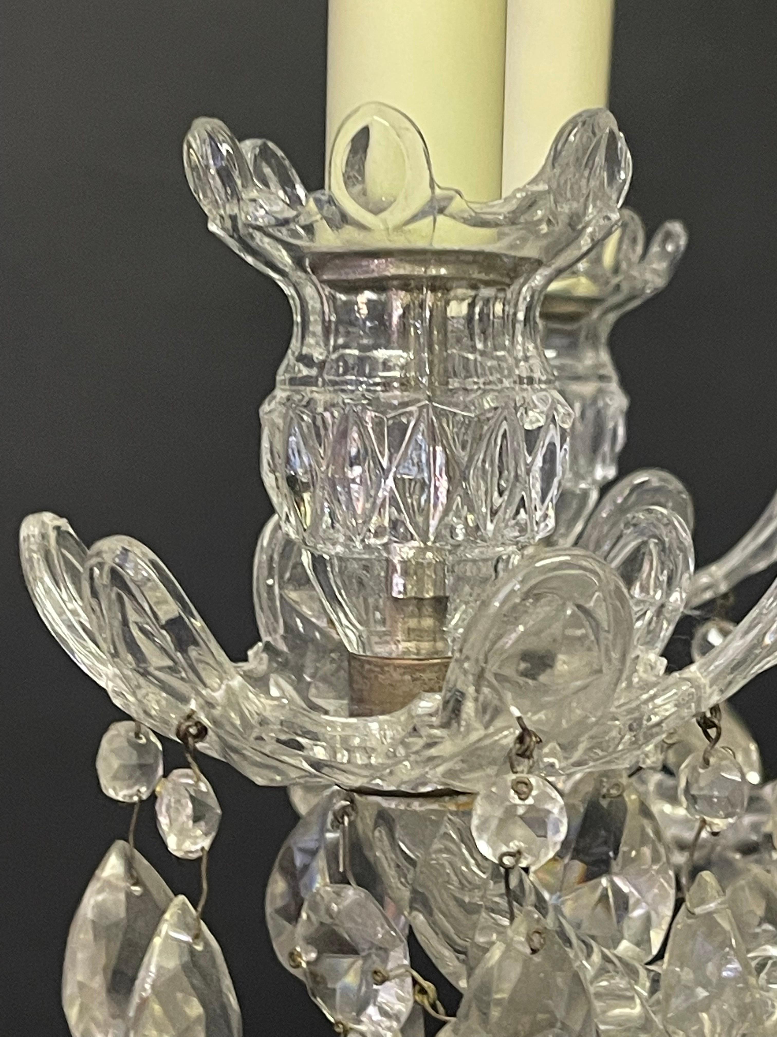 Large Austrian Cut Crystal and Glass Chandelier Attr. to Lobmeyr, ca.1920s For Sale 2