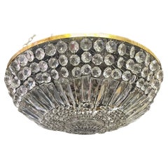 Large Austrian Cut - Crystal Flush Mount by W.Bakalowits, circa 1940s