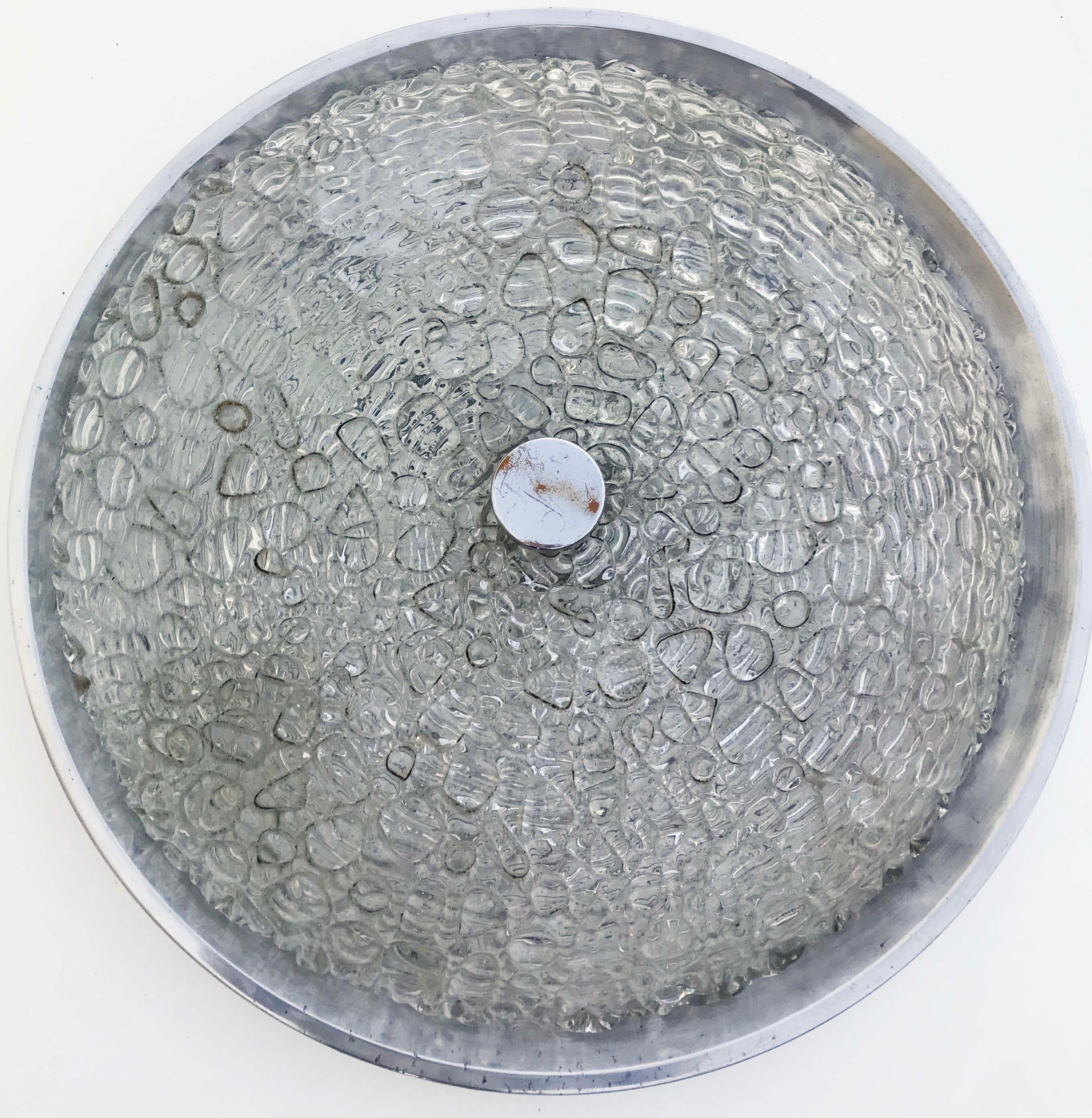 Mid-Century Modern Large Austrian Flush Mount For Sale