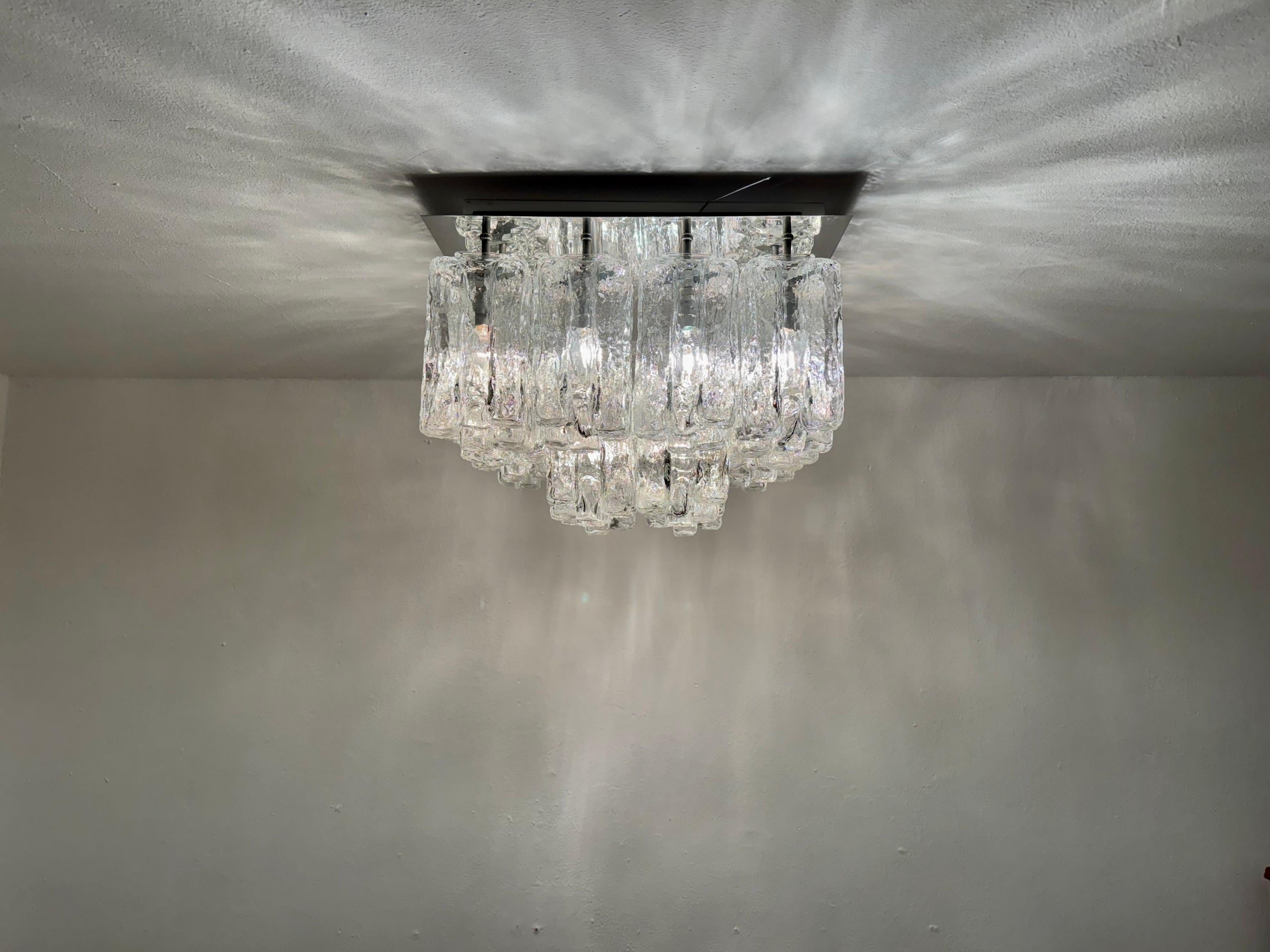 Luz empotrada grande Granada austriaca de J.T. Kalmar en venta 5