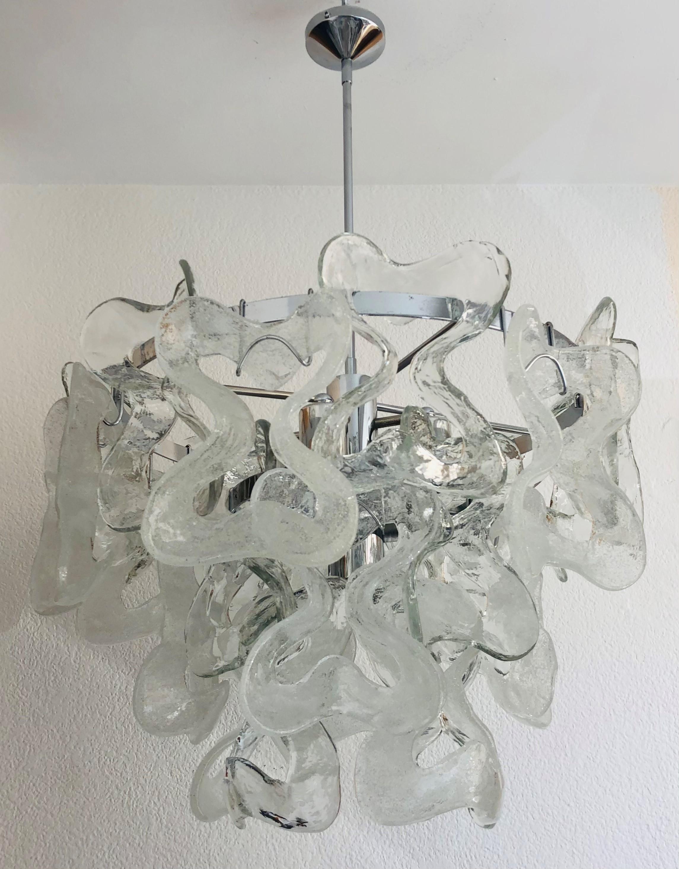 Marvelous, stunning and large Austrian midcentury chandelier from 1970s, model 