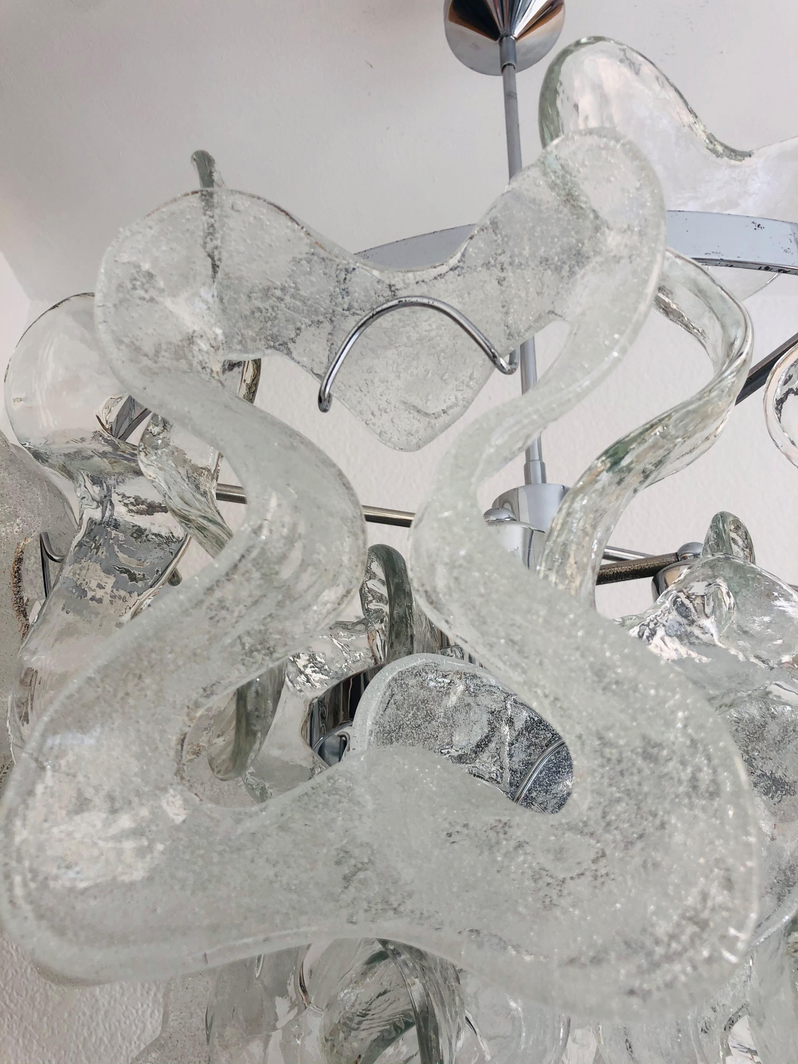 Large Austrian Midcentury Glass 