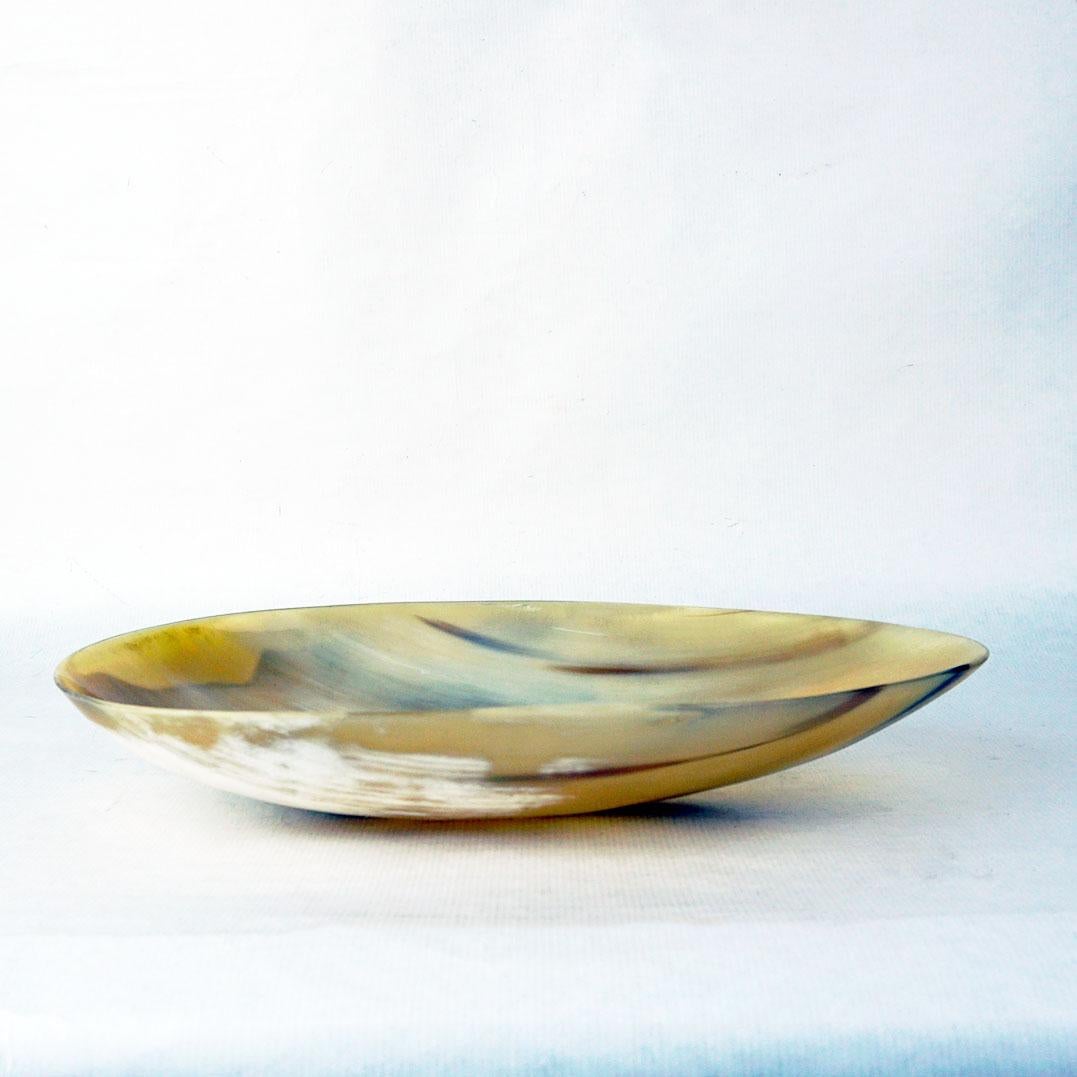 Mid-20th Century Large Austrian Midcentury Horn Bowl by Carl Auböck Vienna