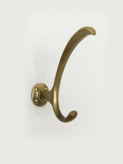 Large Austrian Brass Wall Coat Hooks by Hertha Baller Set of five, Austria 1950s