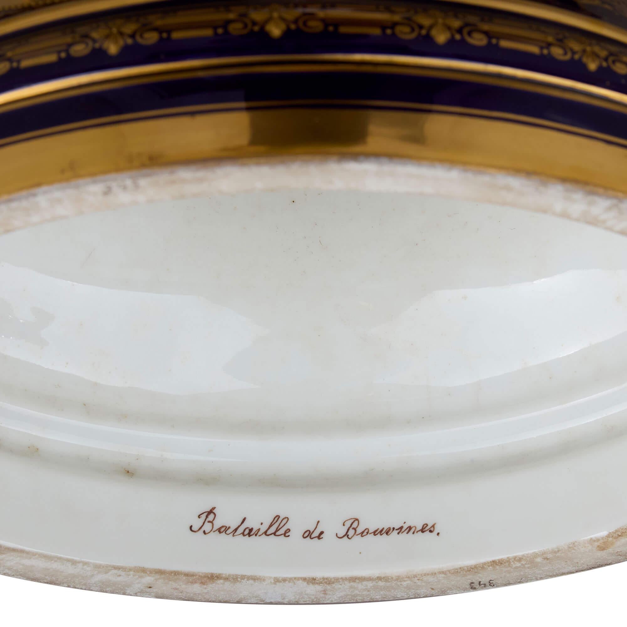 Large Austrian Neoclassical Style Porcelain Vases by Royal Vienna For Sale 4