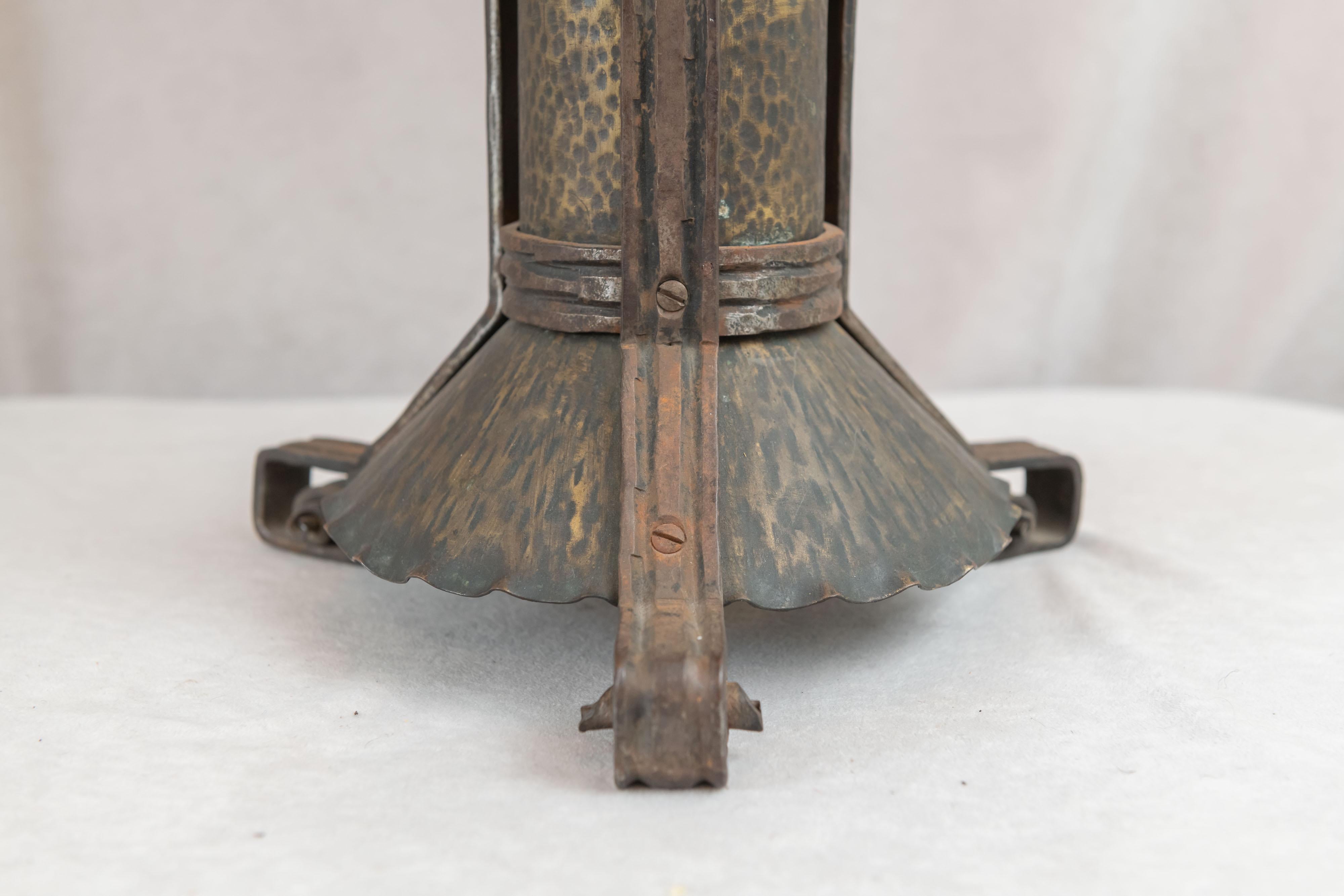 Large Austrian Secessionist/Arts &Crafts Chunk Jewel Table Lamp, ca. 1900 4