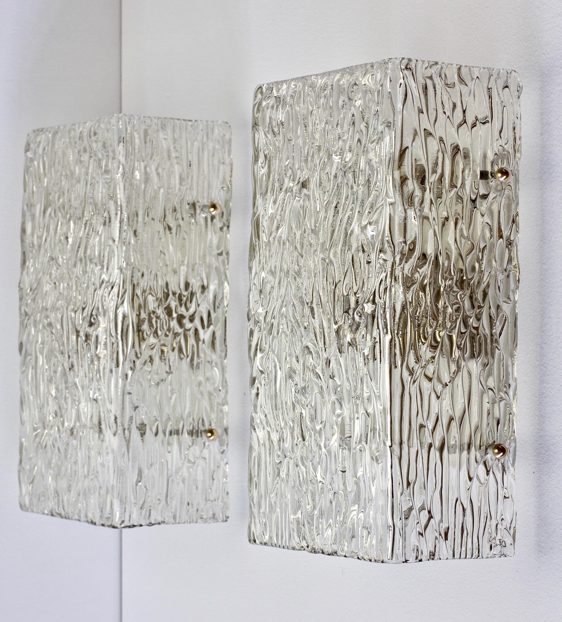 textured glass wall sconce