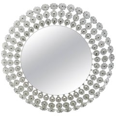 Gran espejo de pared austriaco vintage de cristal iluminado, años 60
