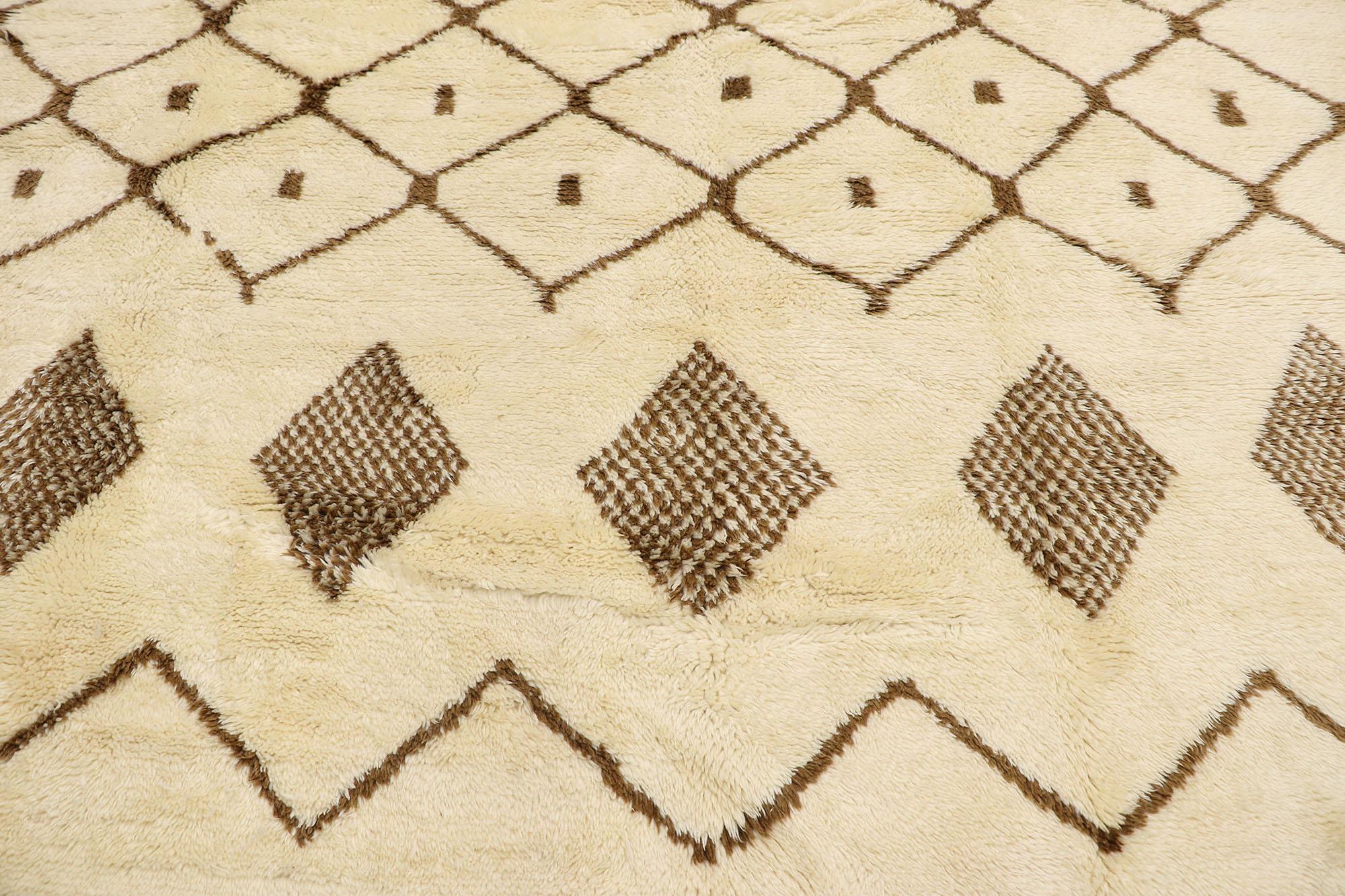 Marocain Grand tapis berbère marocain authentique, le confort hygge rencontre le charme nomade en vente