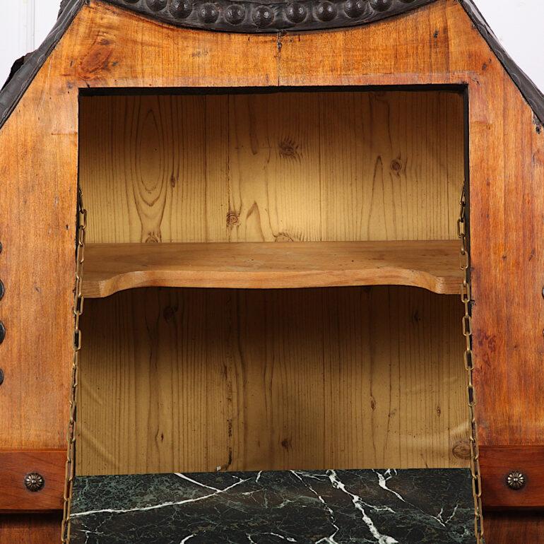 Wood Large Authentic Blacksmith Bellows / Liquor Cabinet, C.1860 For Sale