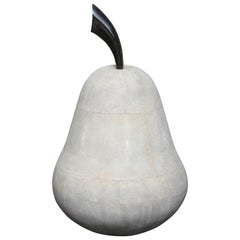 Large Authentic Shagreen Pear with Horn Stamp by Serge de Troyer, France, 2018