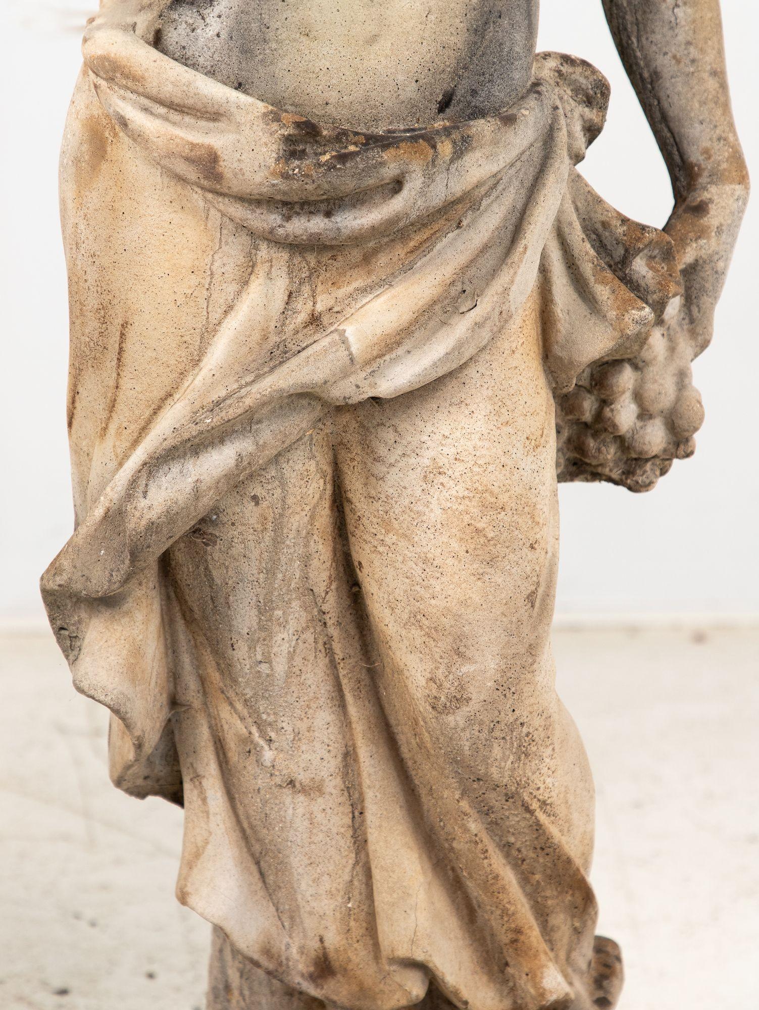 Große Herbstgöttin der Four Seasons Gartenfigur, Italien, Ende 20. im Angebot 3