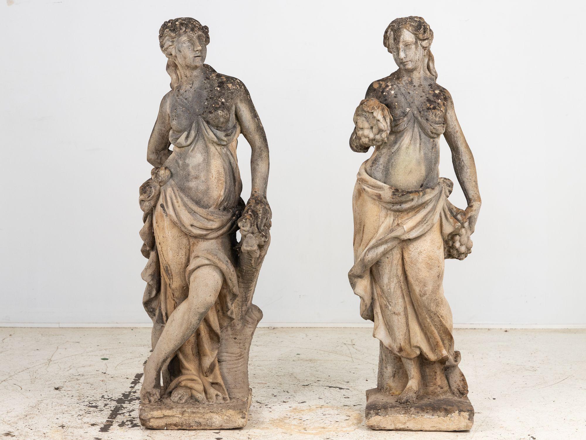 Große Herbstgöttin der Four Seasons Gartenfigur, Italien, Ende 20. im Angebot 8