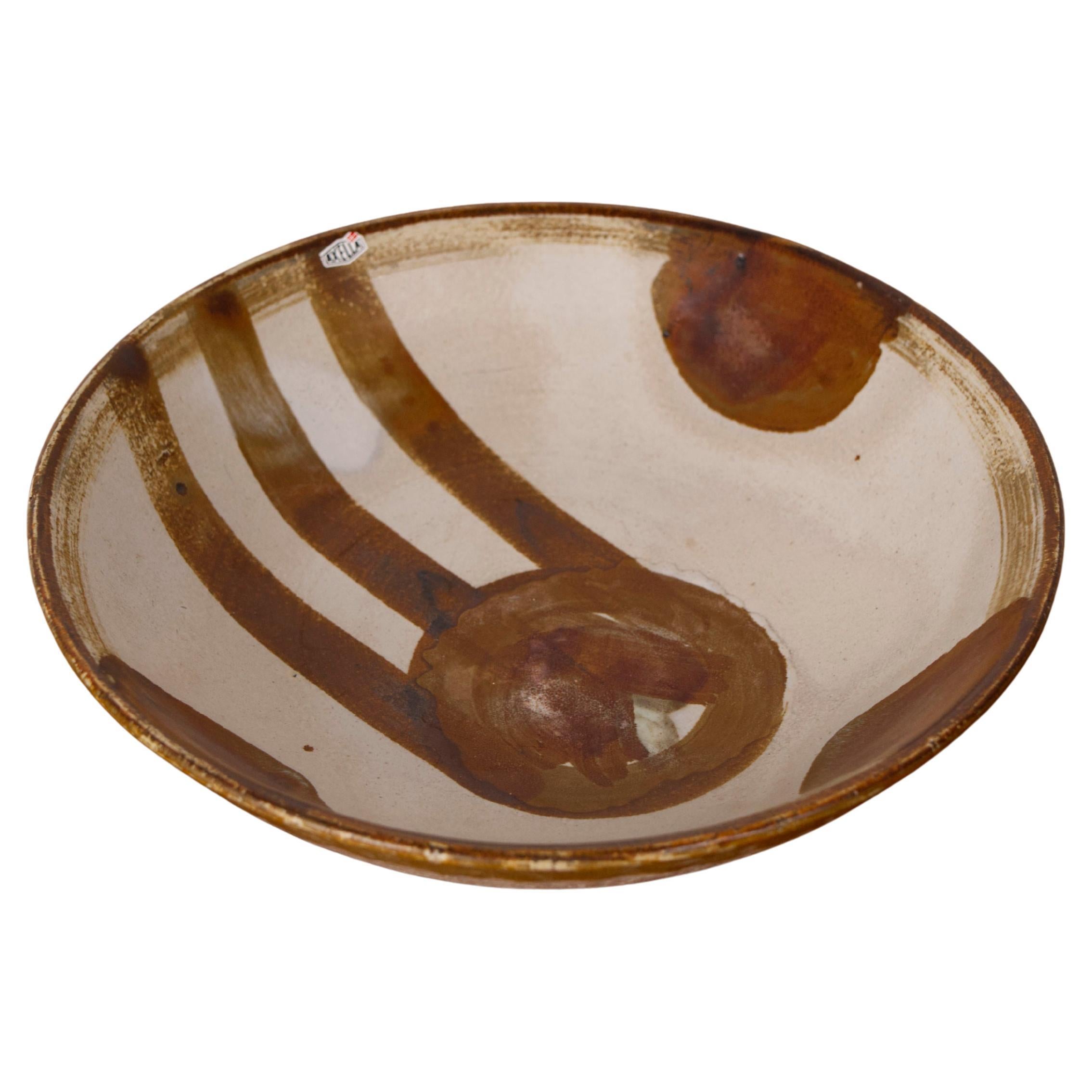 Grande ciotola centrotavola in ceramica di Axella Stentoj, Danimarca, anni '70