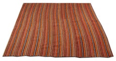 Large Azerbaijan Jajim Textile, Handwoven Flat-Woven Tapestry Rug