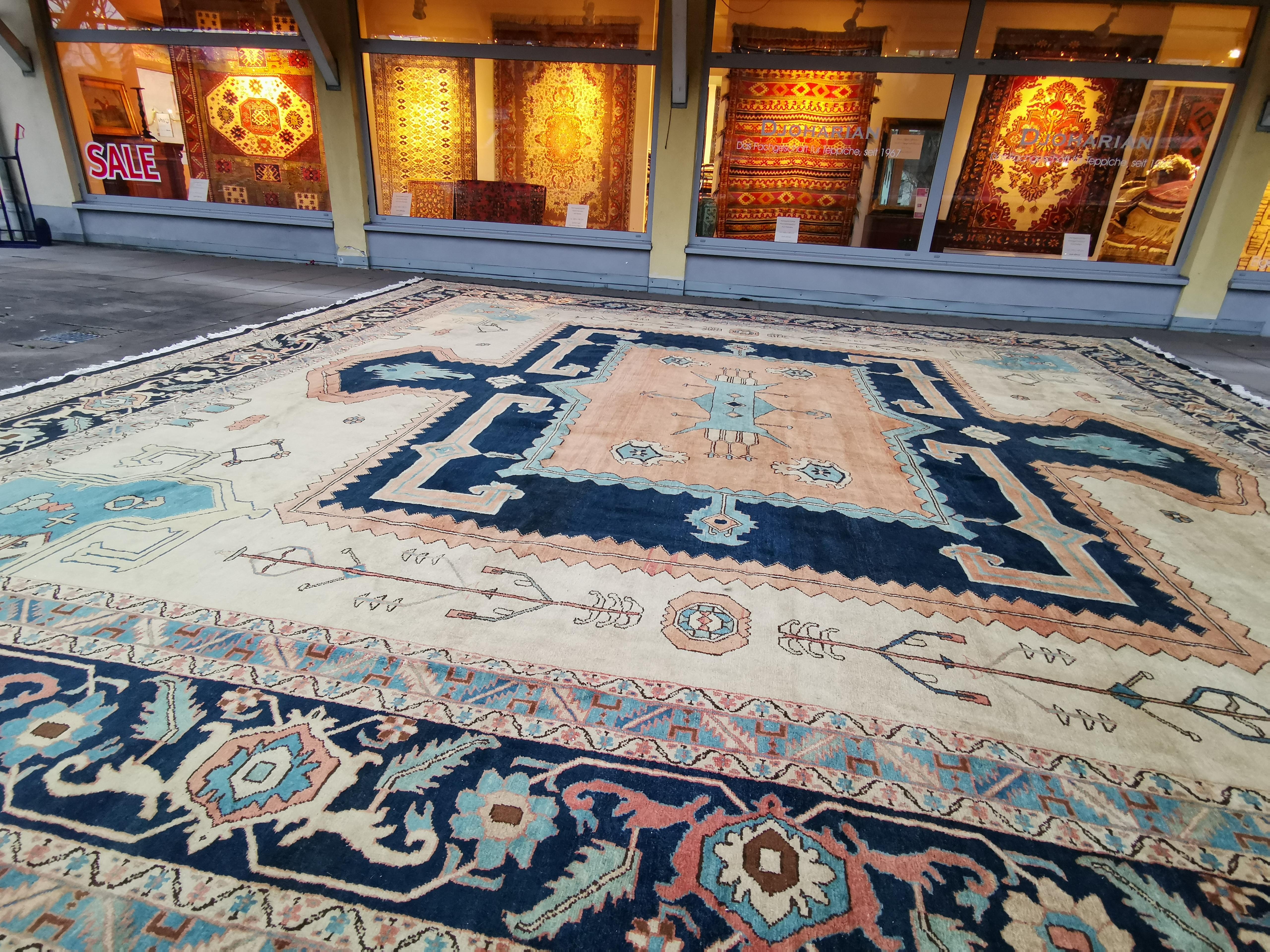 Heriz Azeri Teppich 20 x 16 Fuß 600 x 490 cm Bakhshaish Stil Djoharian Kollektion im Angebot 2