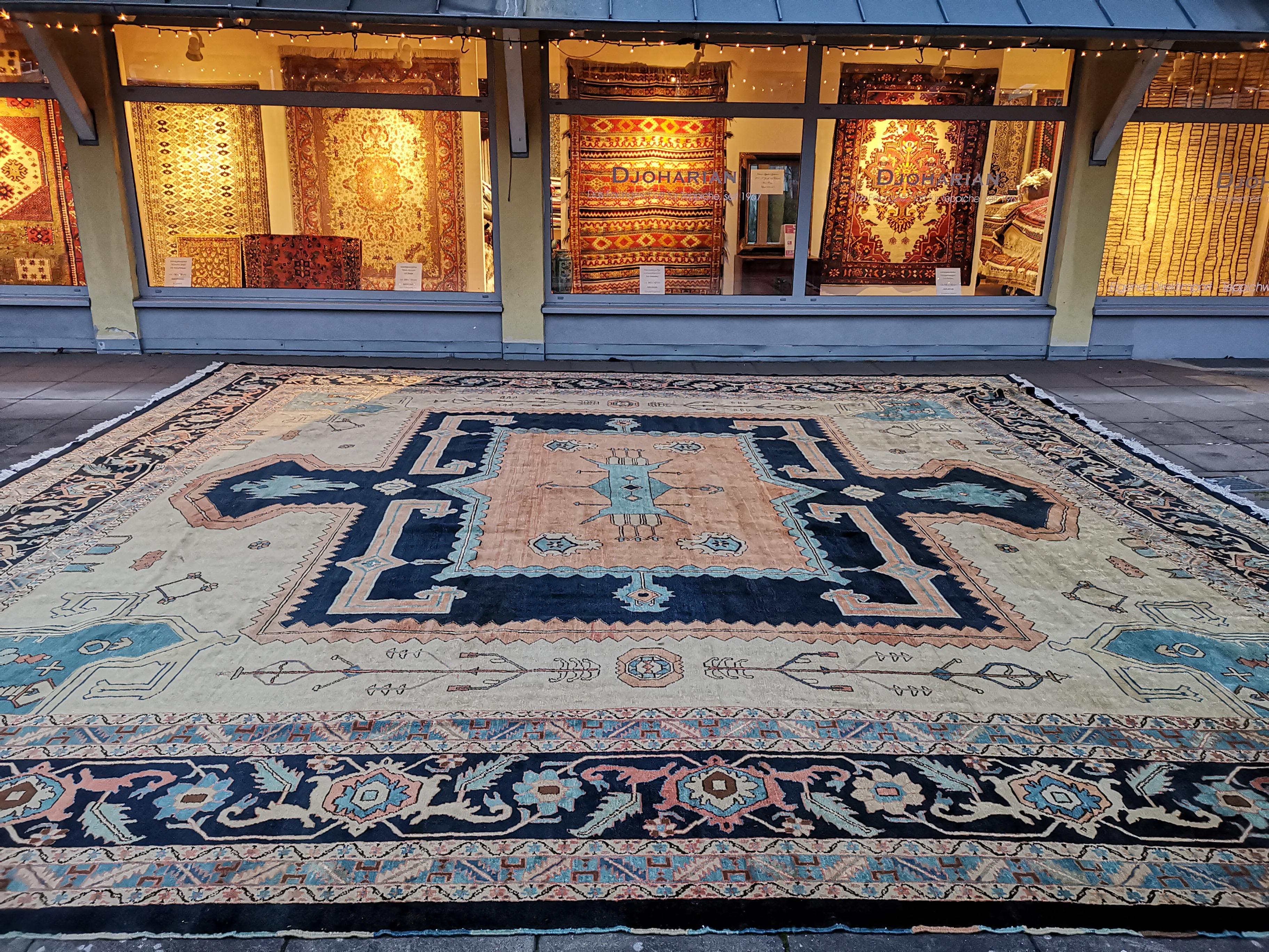 Heriz Azeri Teppich 20 x 16 Fuß 600 x 490 cm Bakhshaish Stil Djoharian Kollektion (Türkisch) im Angebot