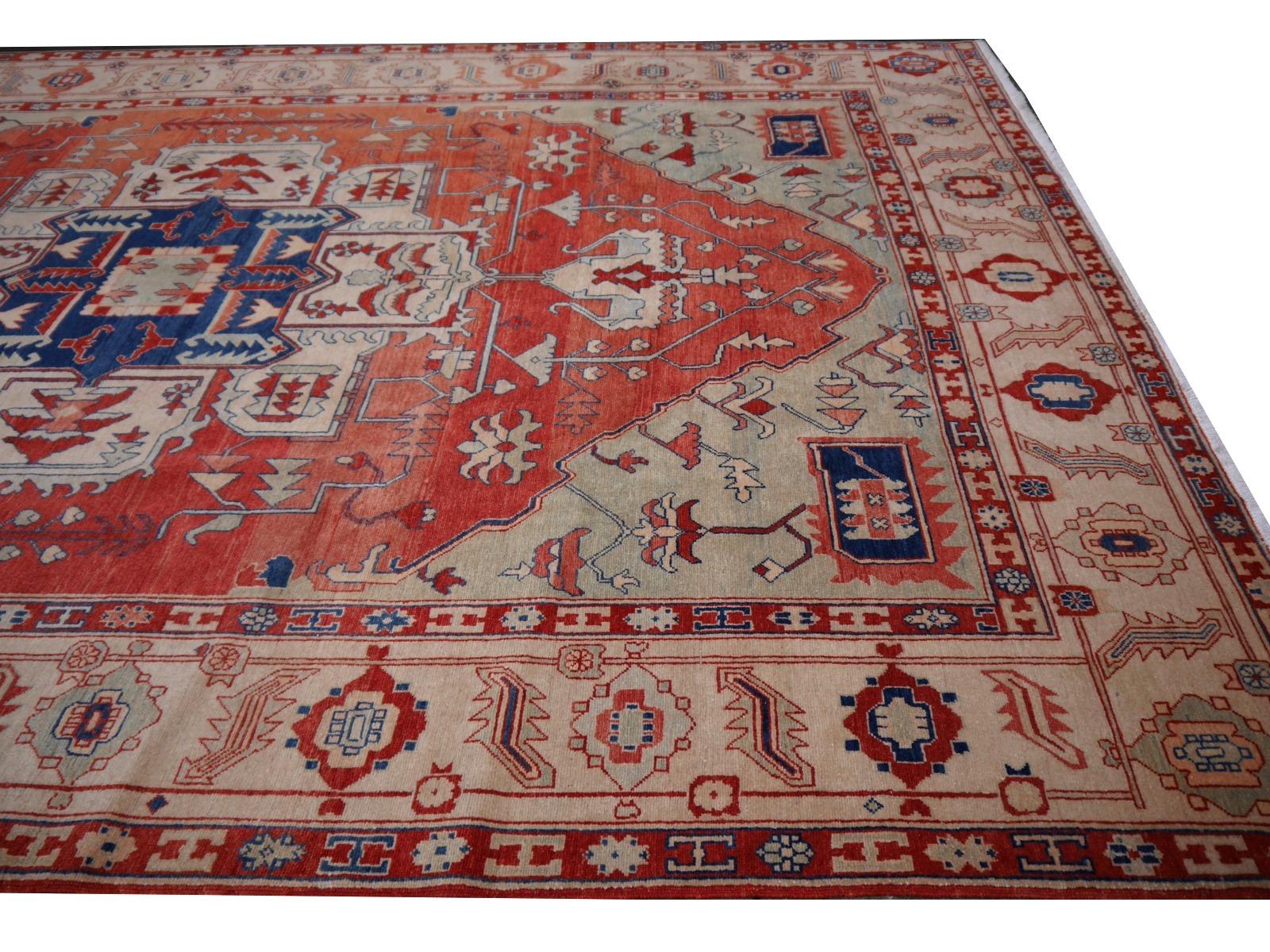 Vintage Azeri Heriz Rug Oversized Persian Serapi Style Djoharian Collection 4