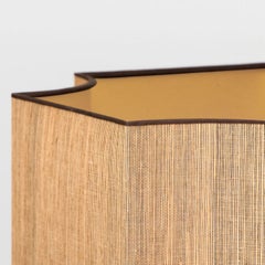 Large B. Rooke Ceramic Lamp, 1960s with Custom Made Silk Lampshade by René Hoube