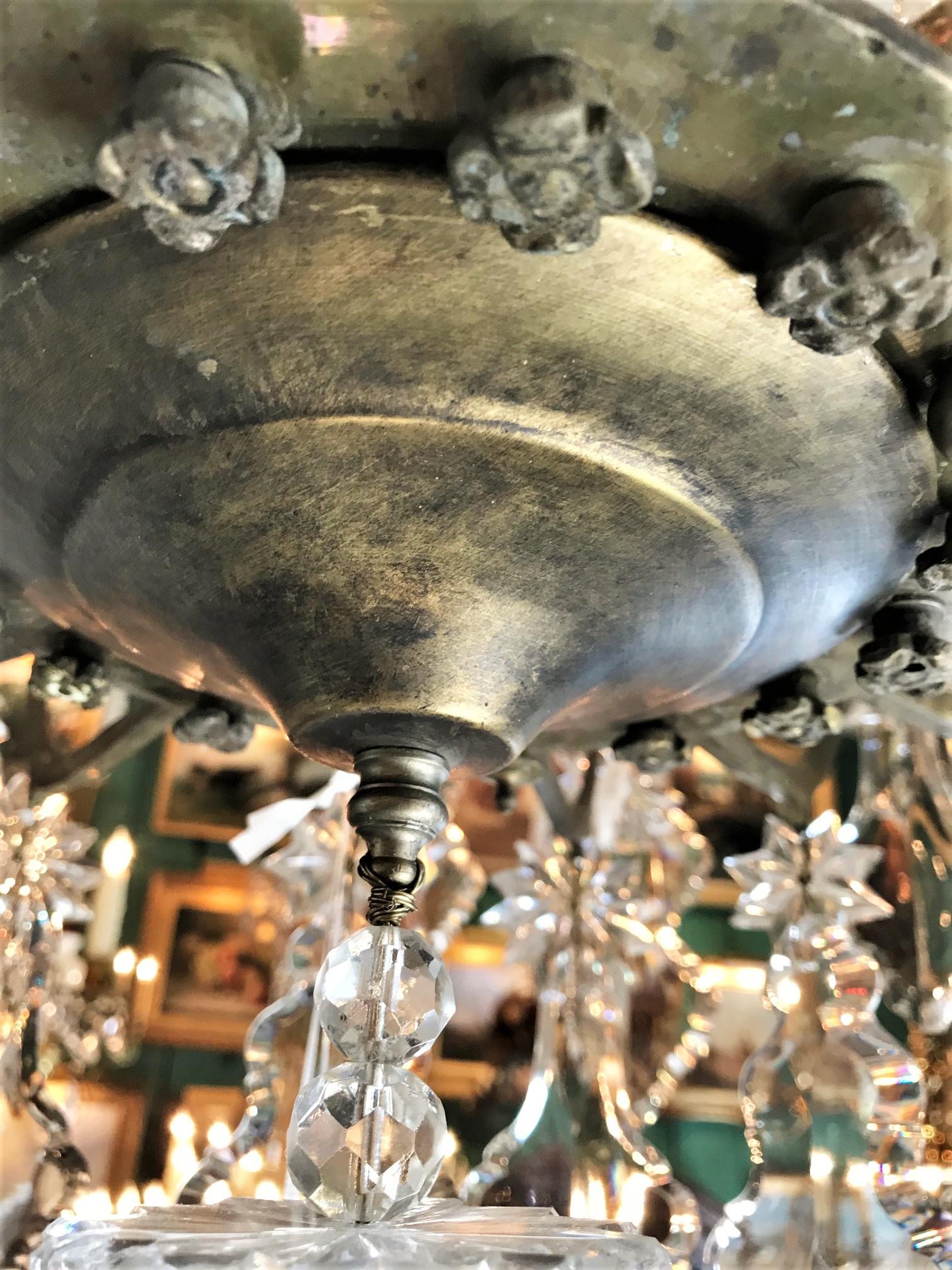 Plafonnier suspendu ancien en cristal de Baccarat du 18ème siècle, LA CA en vente 6